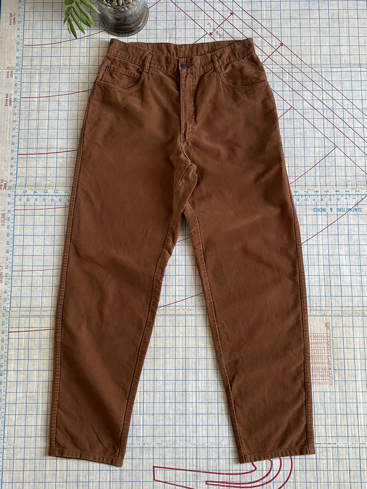 Club Monaco × Vintage Vintage Club Monaco Soft Cotton Brown Casual Pants Fits 30 Size US 30 / EU 46 - 3 Thumbnail