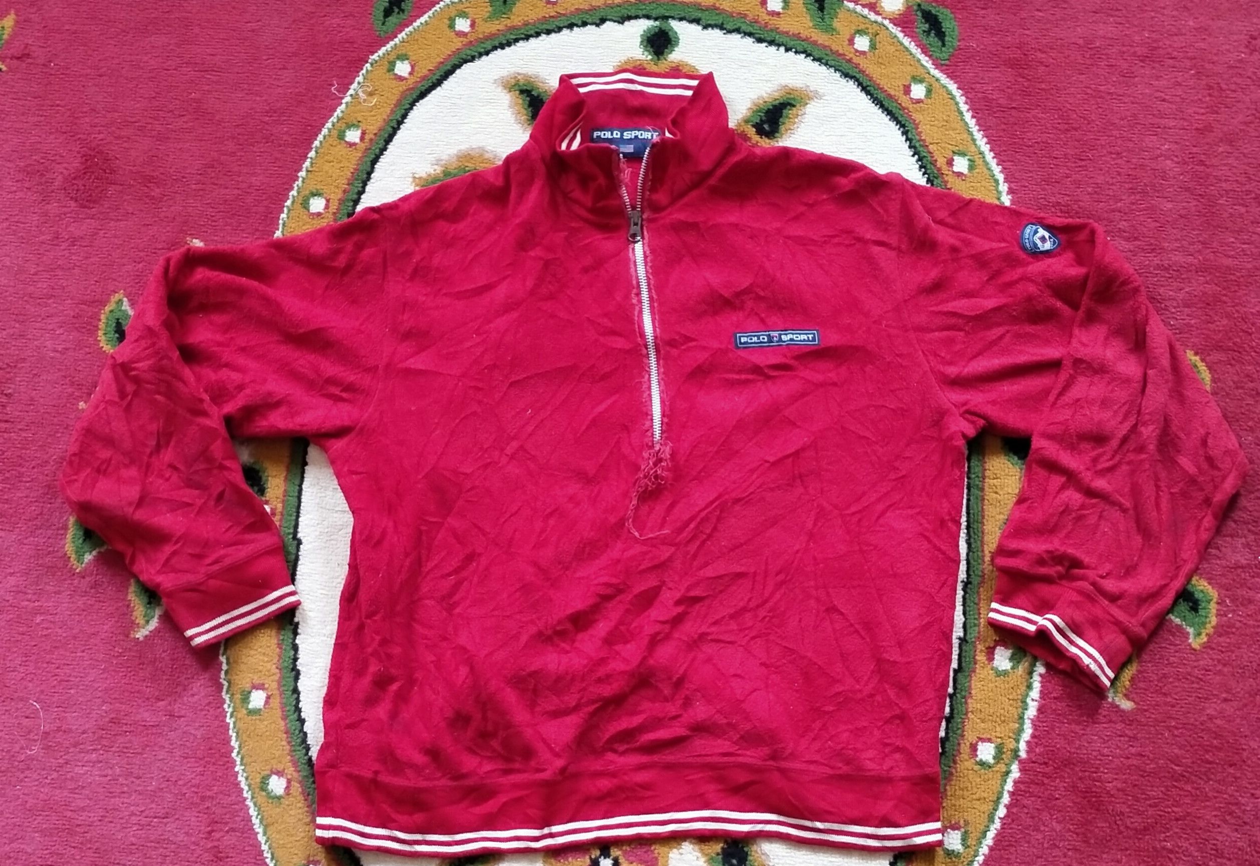Polo Ralph Lauren × Ralph Lauren Sport × Vintage RL Polo Sport fleece half zipper pullover sweaters Size US L / EU 52-54 / 3 - 1 Thumbnail