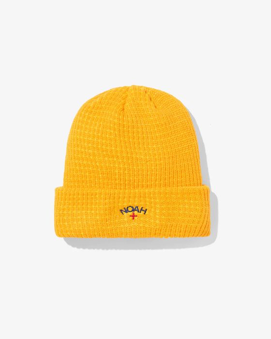 Noah NOAH Tri-Color Beanie YELLOW | Grailed