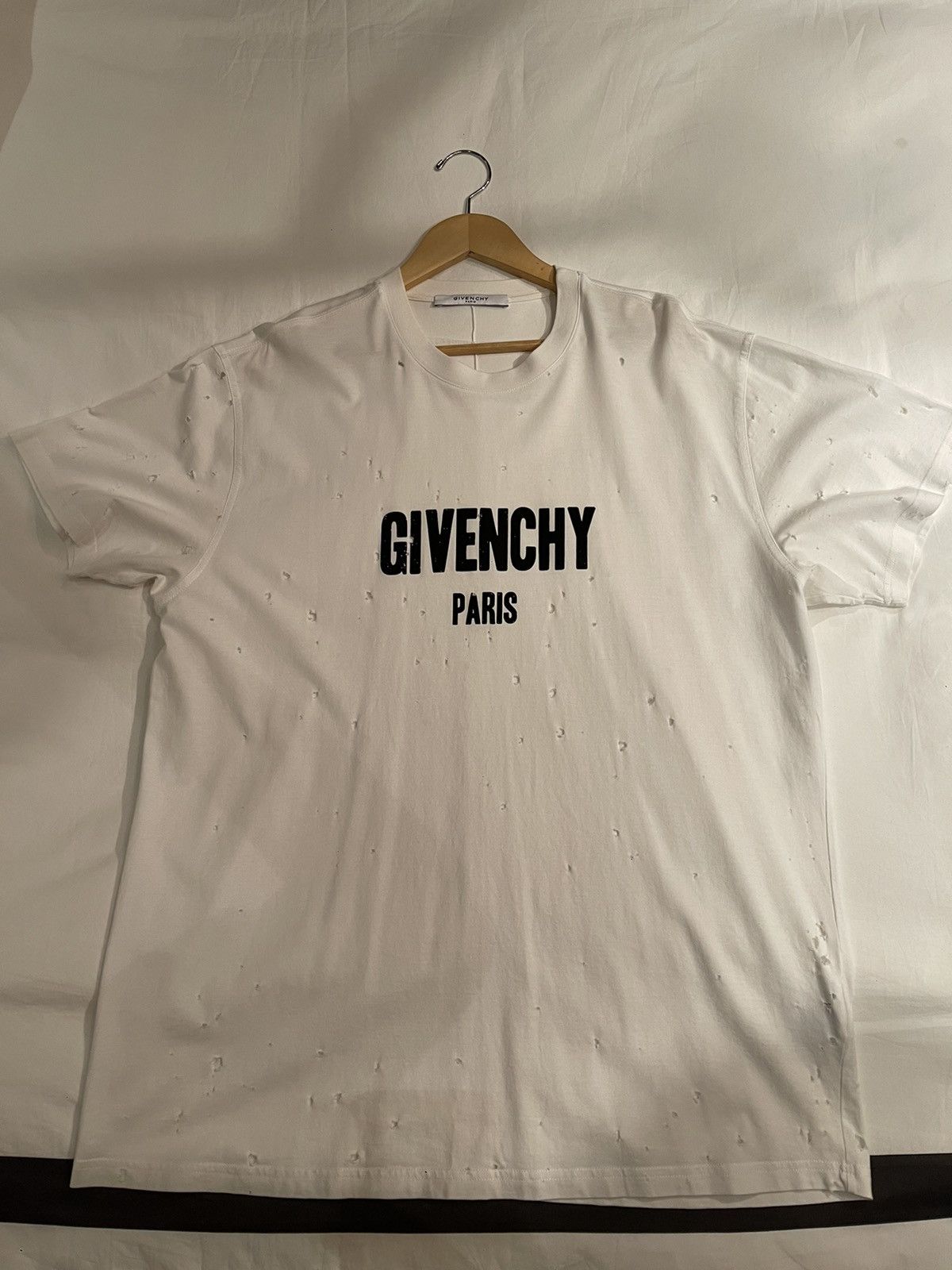 Givenchy Distressed T Shirt White Grailed