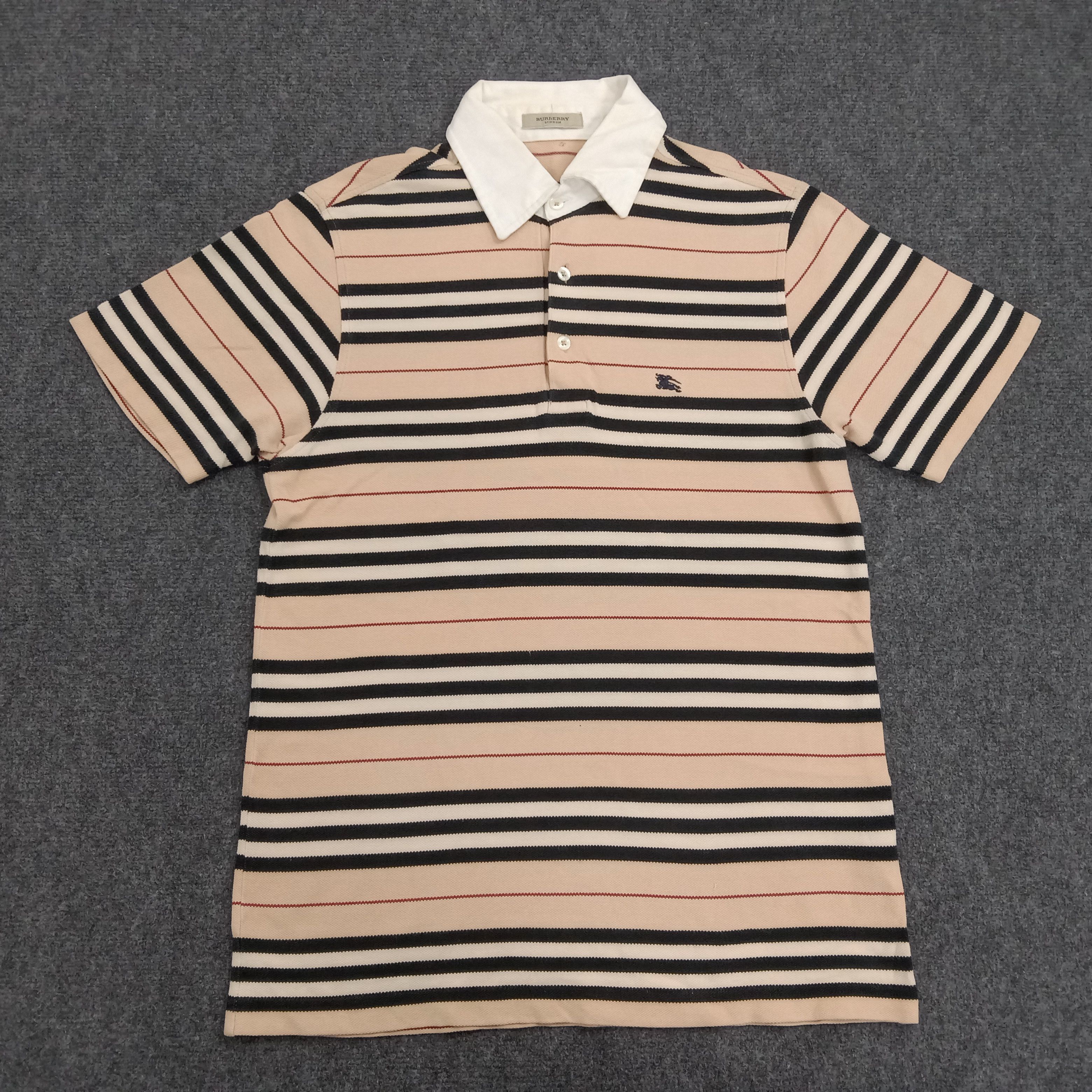 Burberry London Stripes Colour Design Polo Shirt