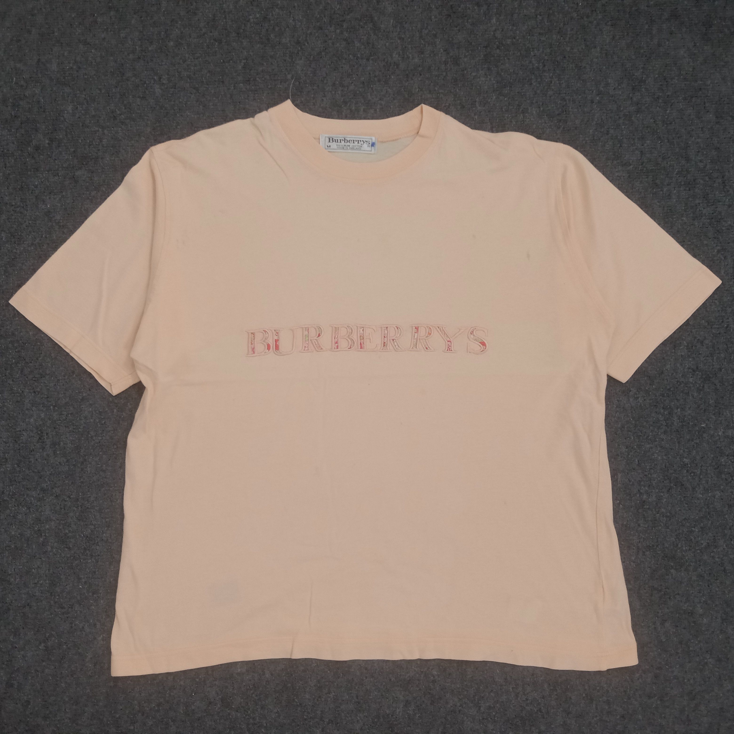 Burberry × Vintage Burberry Embroidery Spell Out Vintage T-Shirt Made England Size US M / EU 48-50 / 2 - 1 Thumbnail