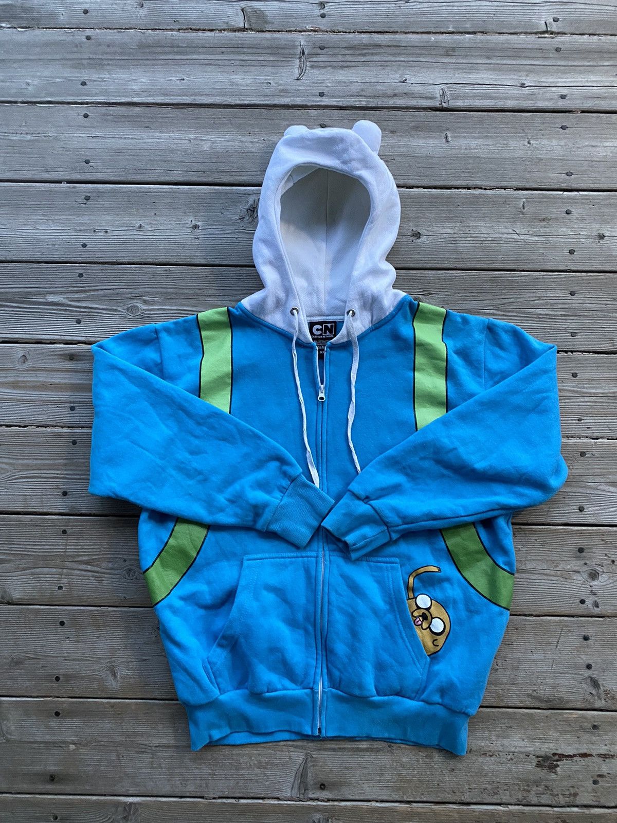 Cartoon Network Streetwear Vintage Y2K Adventure Time Finn The Human Costume Retro Hoodie XL Grailed