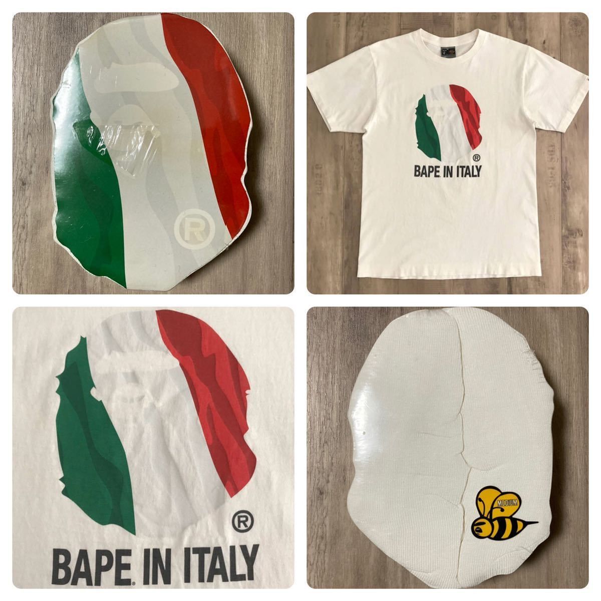 BAPE IN ITALY Italian flag compression T-shirt ape NIGO