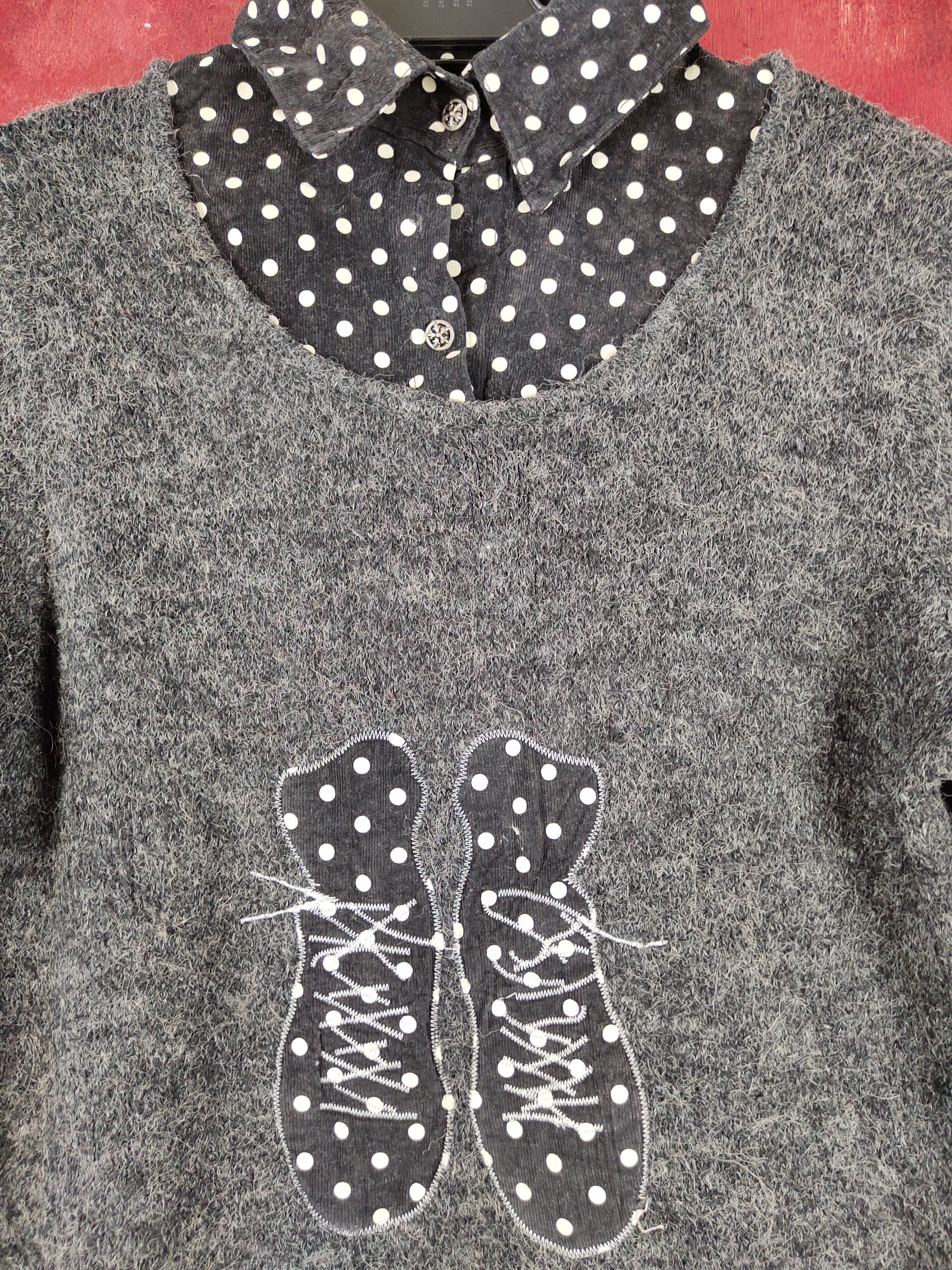 Homespun Knitwear × Japanese Brand K&C japan Black Knitwear blouse #S330 Size S / US 4 / IT 40 - 3 Thumbnail