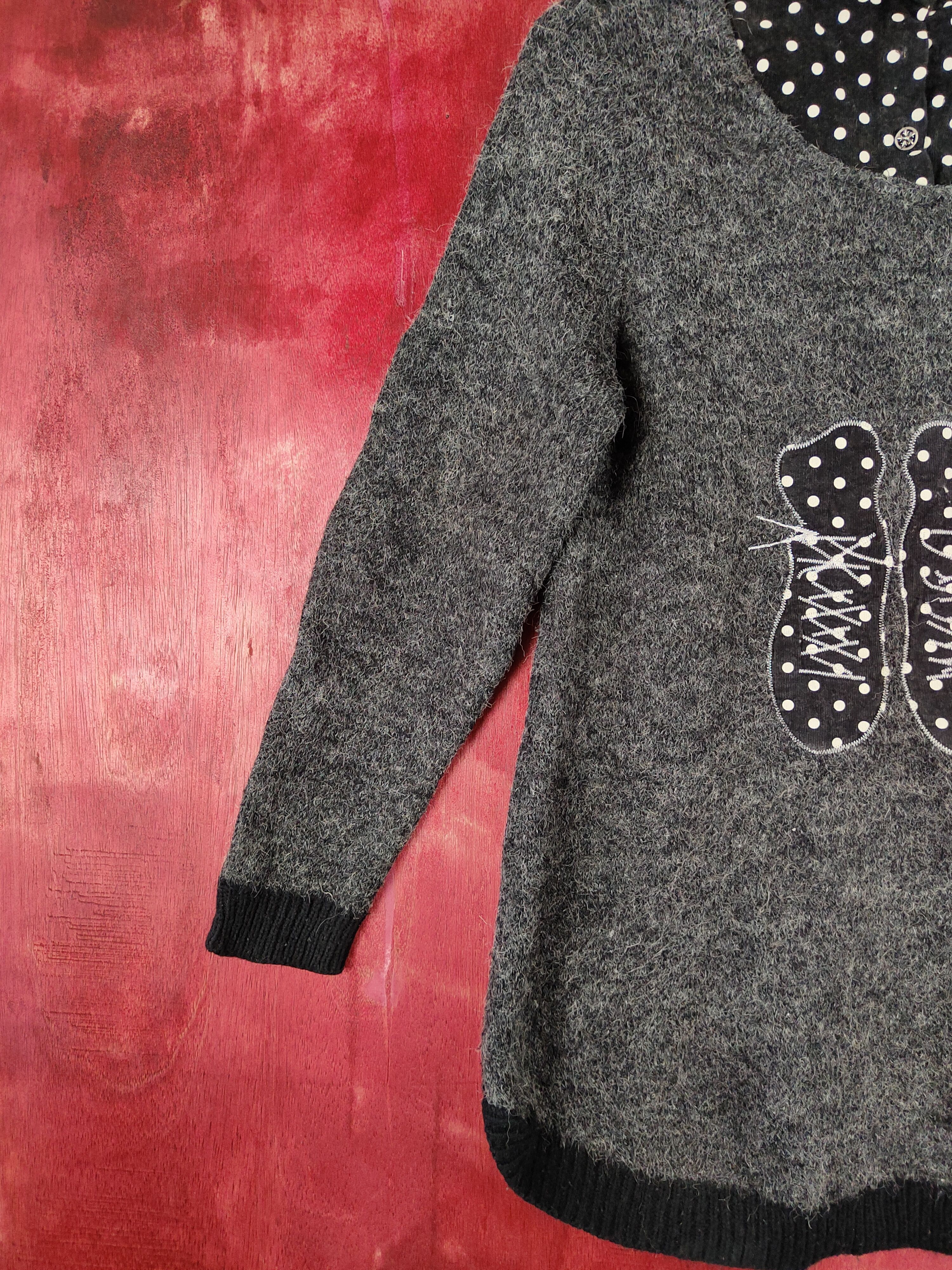 Homespun Knitwear × Japanese Brand K&C japan Black Knitwear blouse #S330 Size S / US 4 / IT 40 - 4 Thumbnail