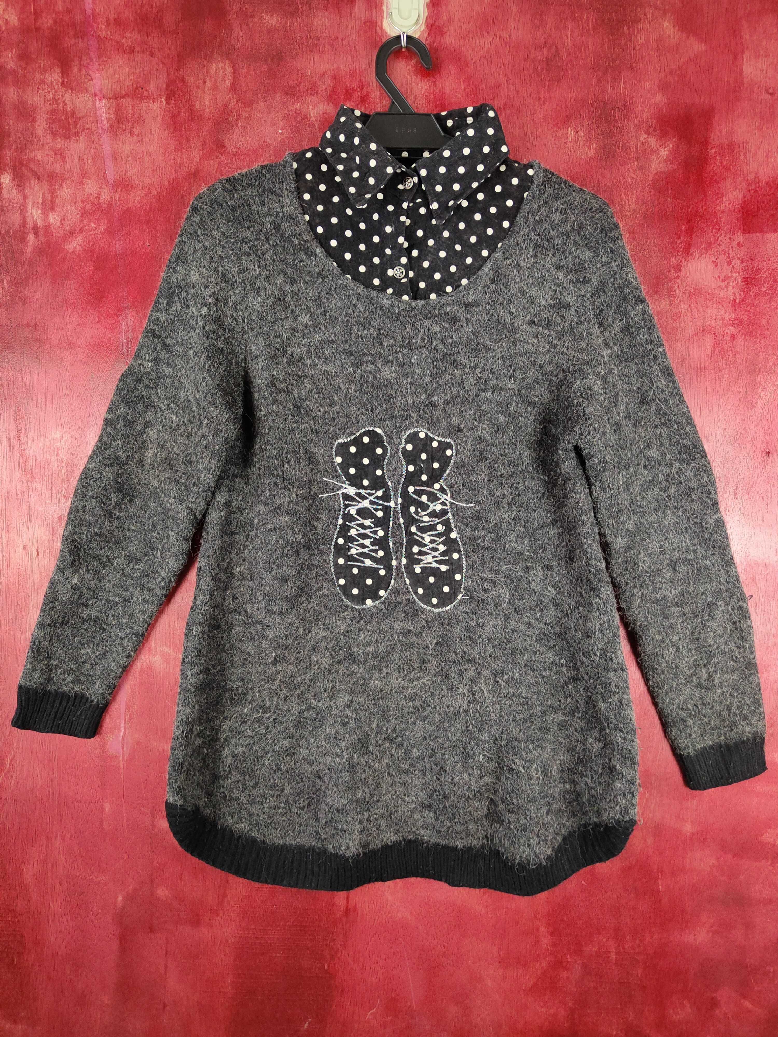 Homespun Knitwear × Japanese Brand K&C japan Black Knitwear blouse #S330 Size S / US 4 / IT 40 - 1 Thumbnail