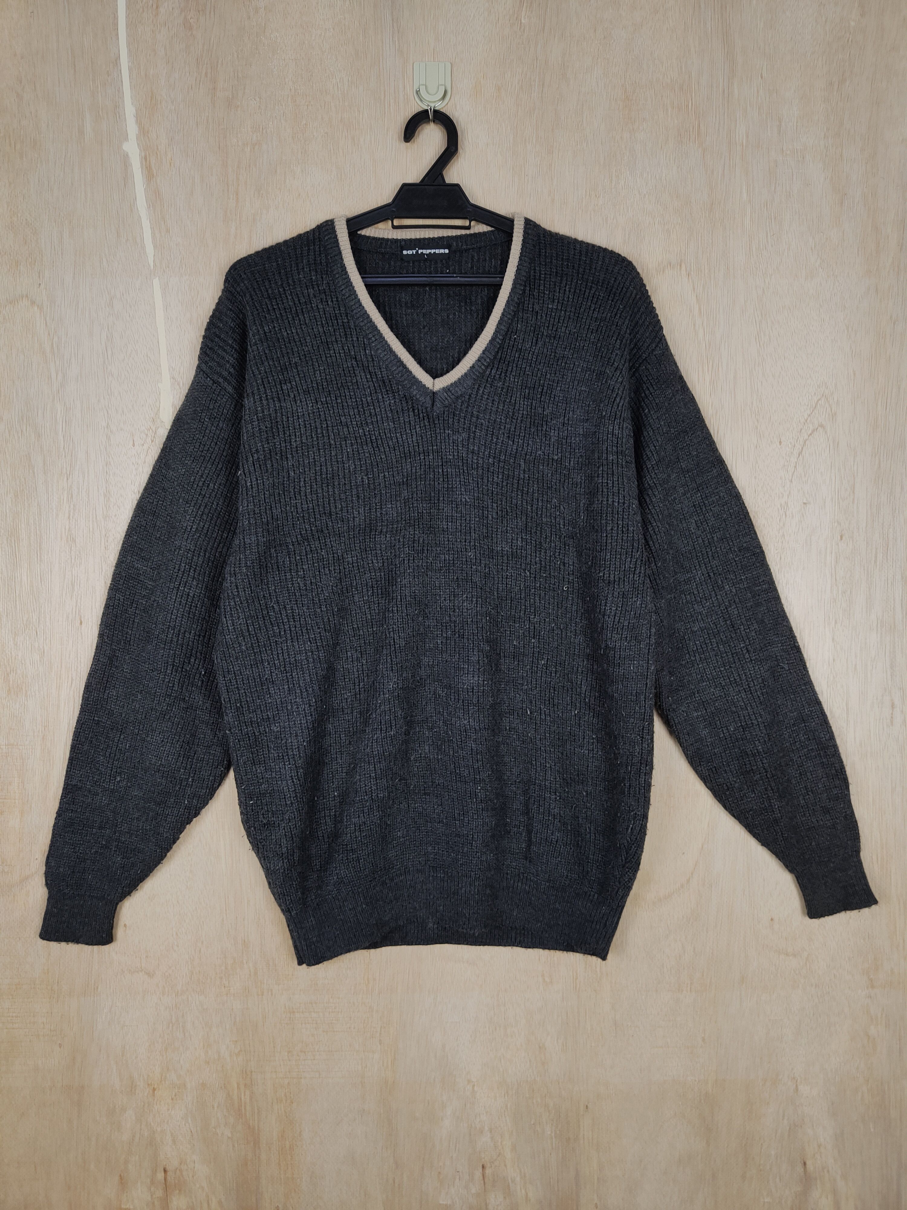 Homespun Knitwear × Japanese Brand Sgt' Peppers japan Black Knitwear #S315 Size US L / EU 52-54 / 3 - 1 Thumbnail
