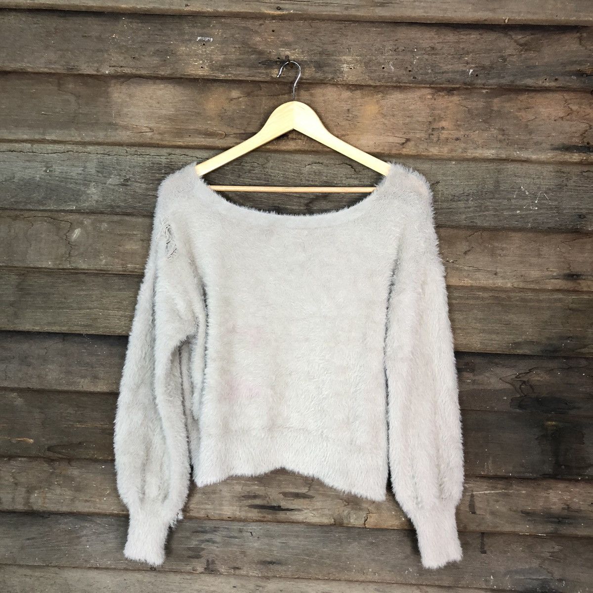 Homespun Knitwear × Japanese Brand × Vintage Nice Claup distressed Shag Shaggy Fur Mohair Knitwear #7015 Size S / US 4 / IT 40 - 10 Thumbnail
