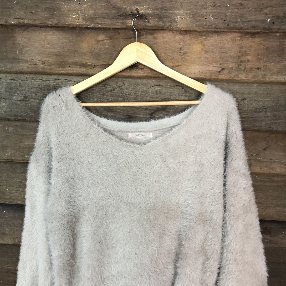 Homespun Knitwear × Japanese Brand × Vintage Nice Claup distressed Shag Shaggy Fur Mohair Knitwear #7015 Size S / US 4 / IT 40 - 2 Thumbnail