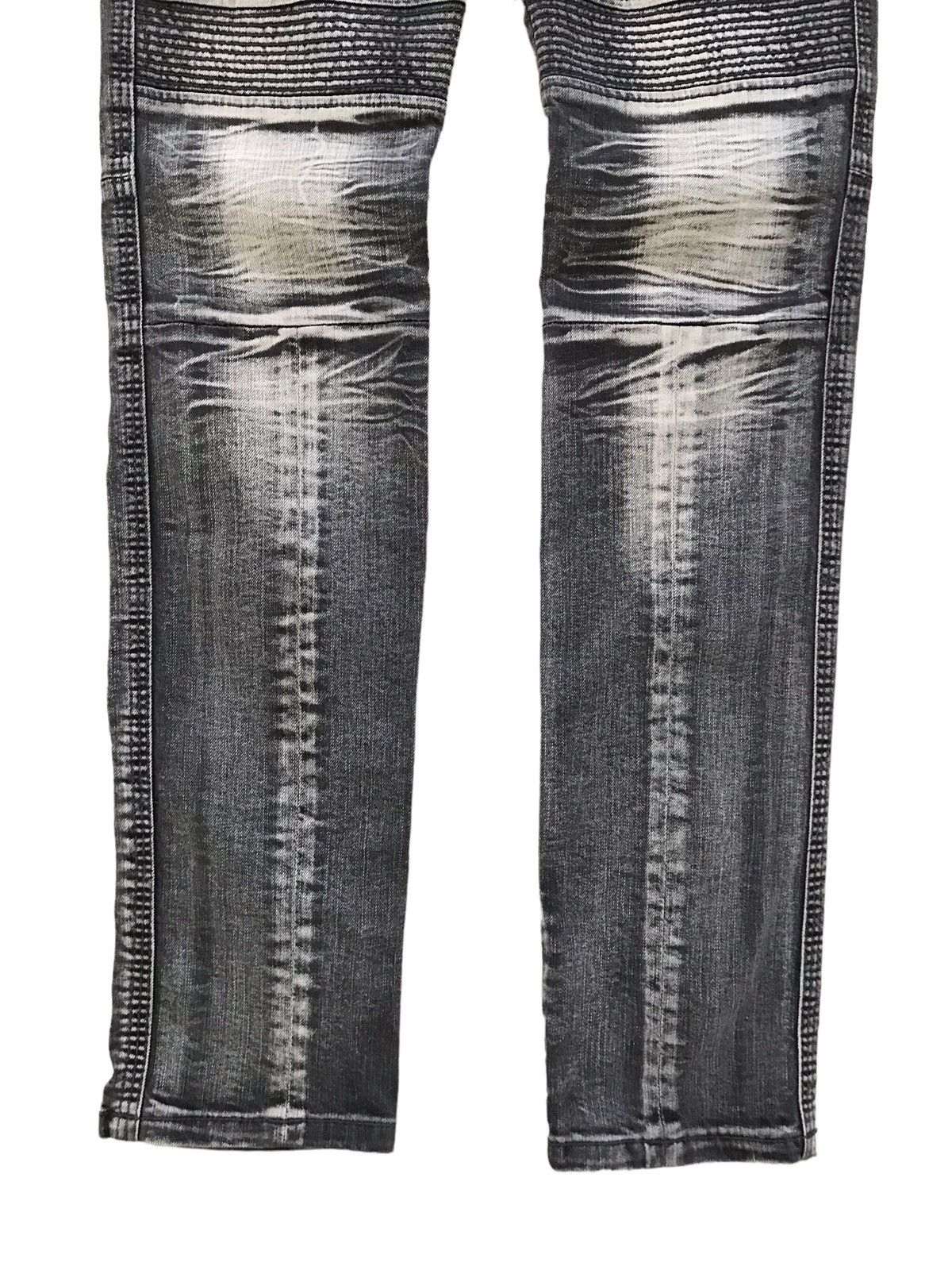 Japanese Brand Japanese BG BIRDGIR Leather Bikers Slim Denim Jeans Size US 30 / EU 46 - 3 Thumbnail