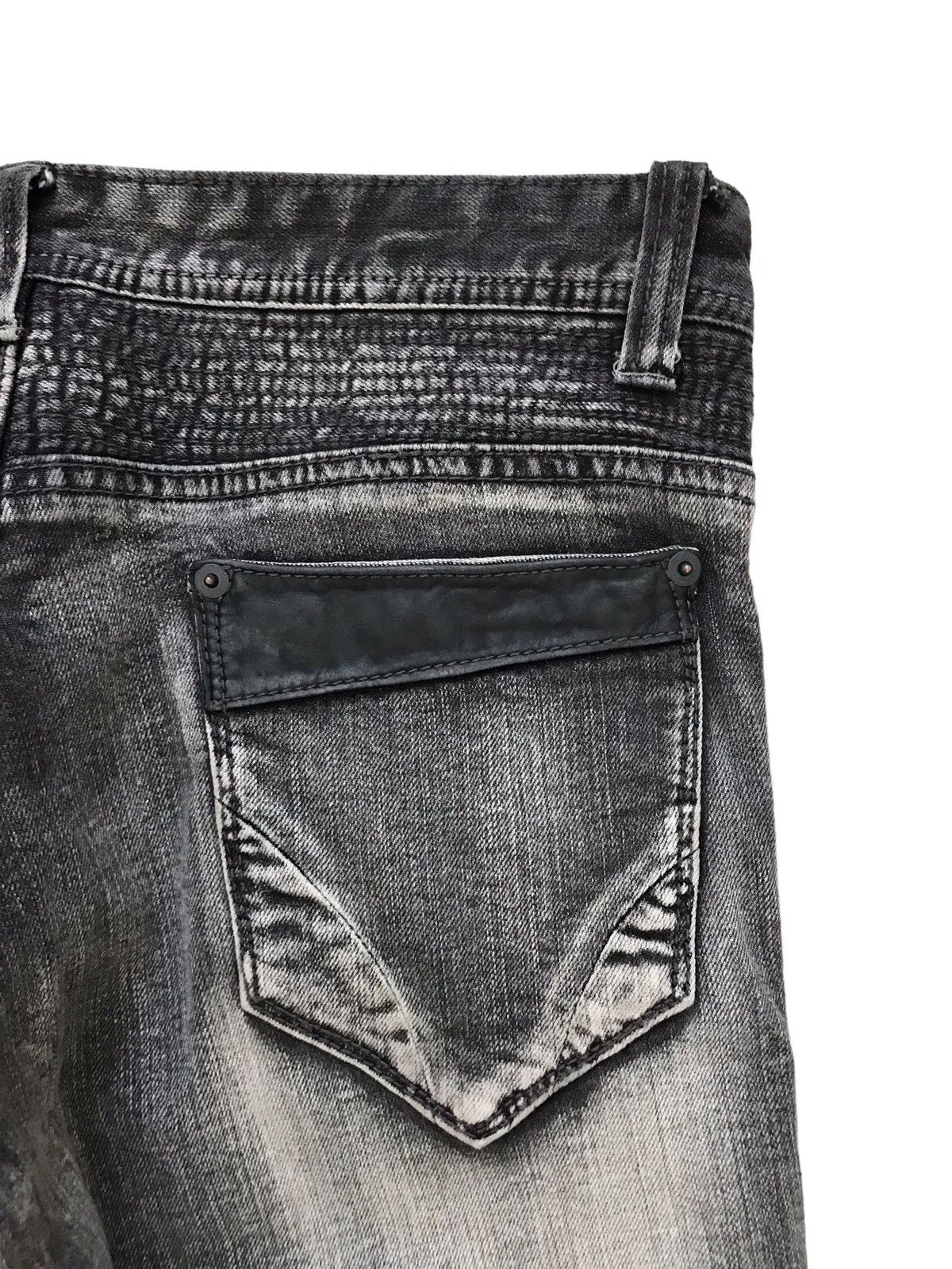Japanese Brand Japanese BG BIRDGIR Leather Bikers Slim Denim Jeans Size US 30 / EU 46 - 10 Thumbnail
