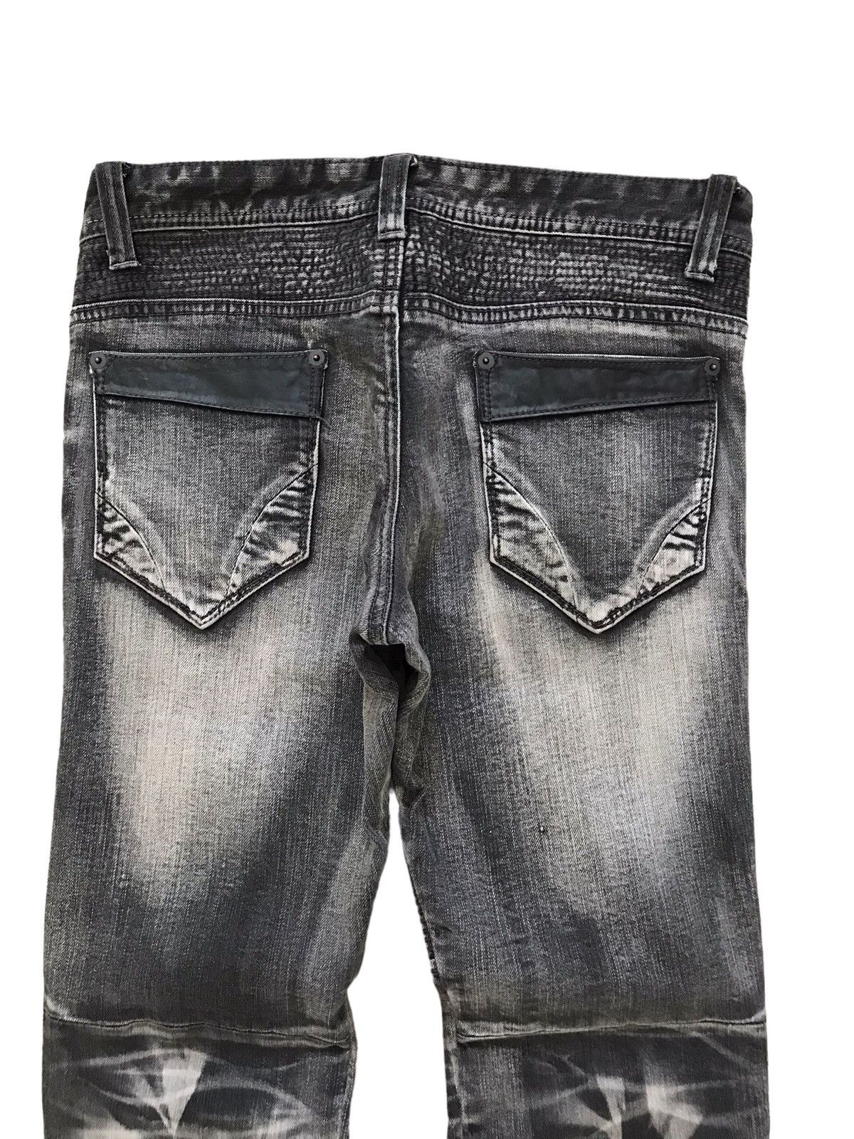 Japanese Brand Japanese BG BIRDGIR Leather Bikers Slim Denim Jeans Size US 30 / EU 46 - 8 Thumbnail