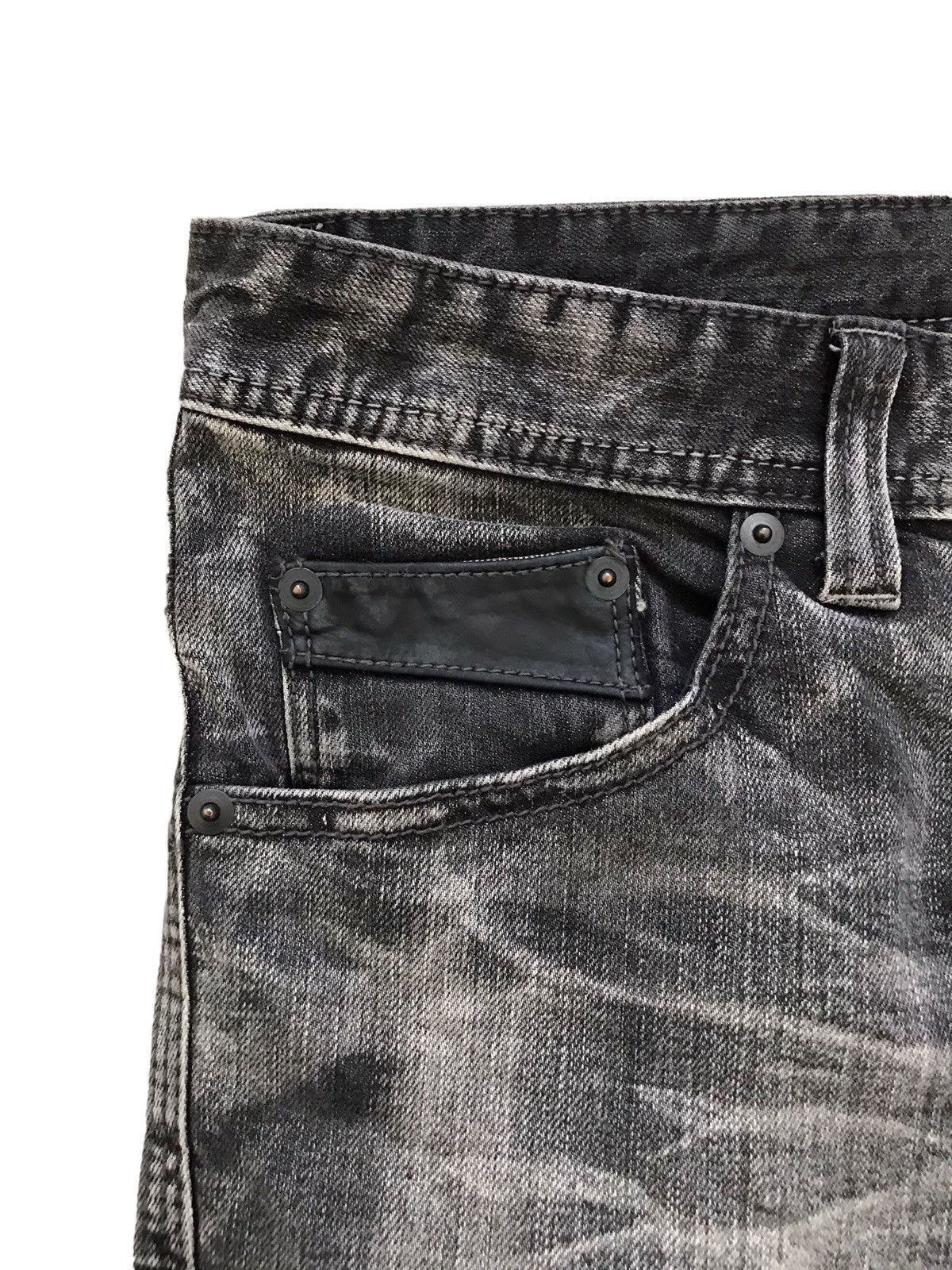 Japanese Brand Japanese BG BIRDGIR Leather Bikers Slim Denim Jeans Size US 30 / EU 46 - 4 Thumbnail