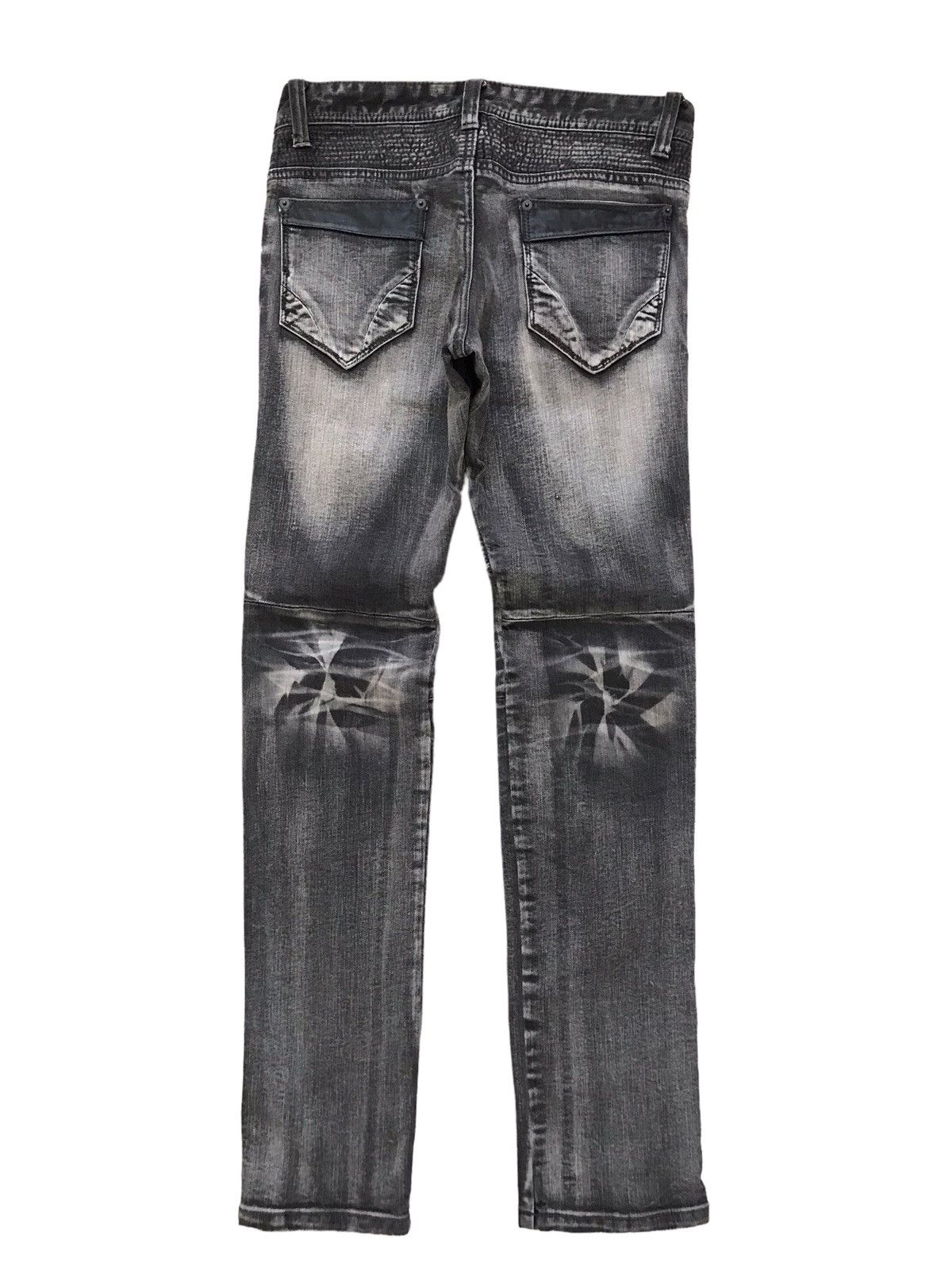 Japanese Brand Japanese BG BIRDGIR Leather Bikers Slim Denim Jeans Size US 30 / EU 46 - 6 Thumbnail