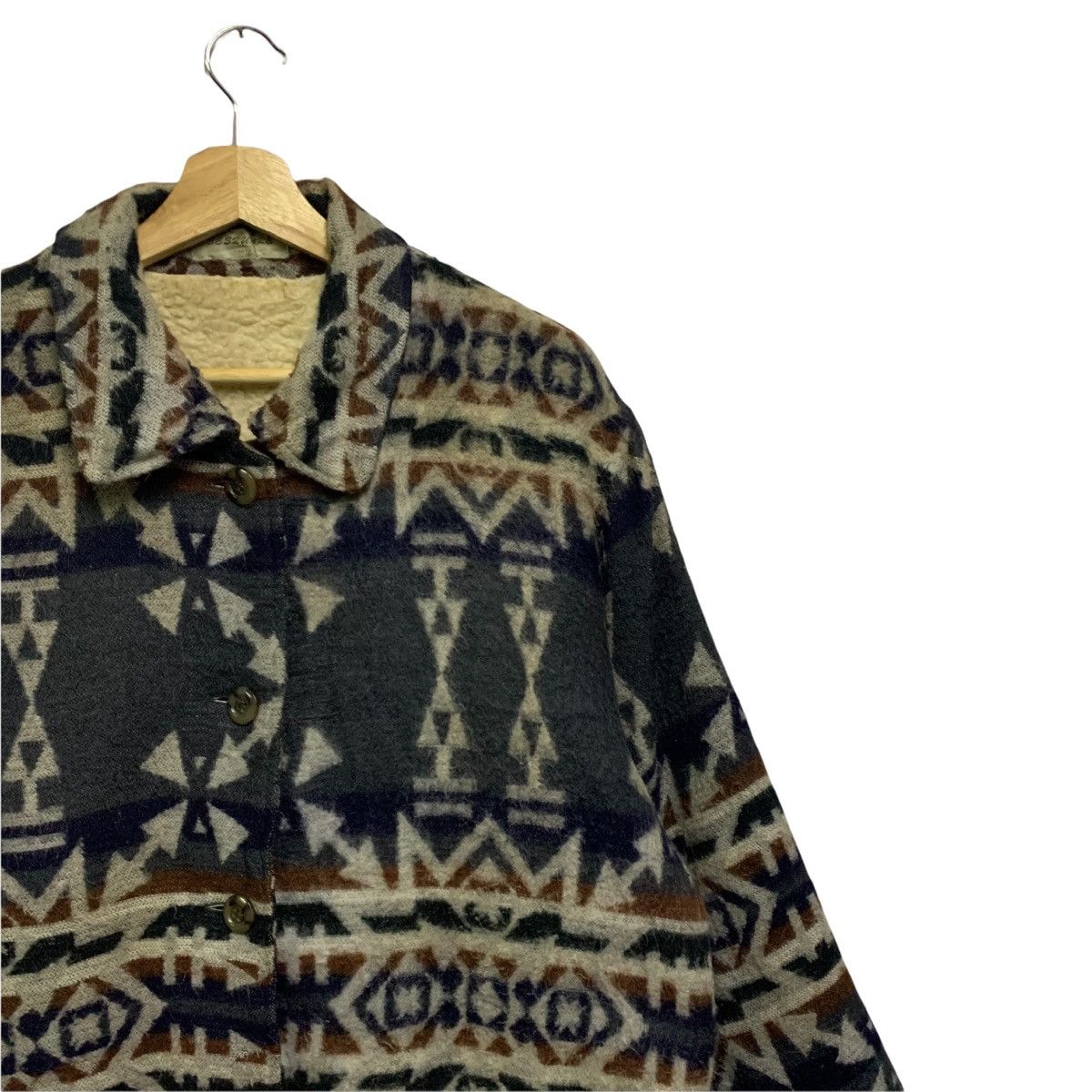 Japanese Brand 💥Navajo Native Aztec Wool Button Jacket Size US M / EU 48-50 / 2 - 3 Thumbnail