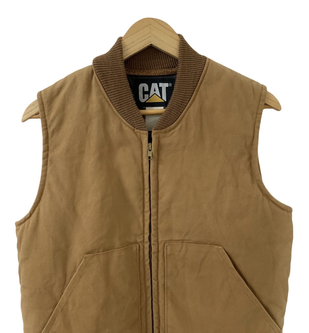 Caterpillar 90s CAT Duck Canvas Zipper Vest Size US S / EU 44-46 / 1 - 3 Thumbnail