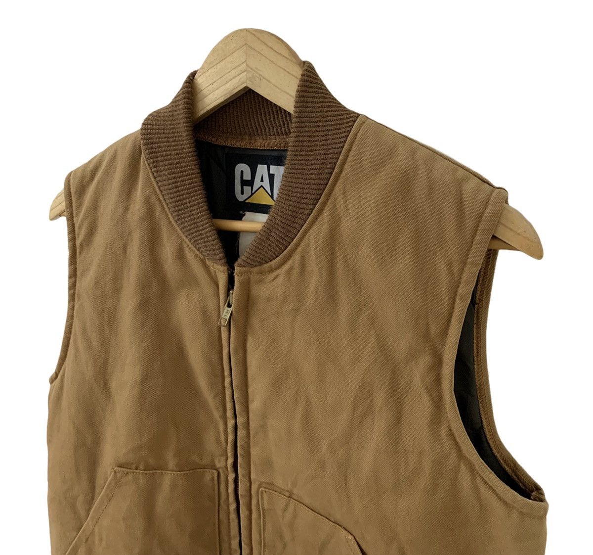 Caterpillar 90s CAT Duck Canvas Zipper Vest Size US S / EU 44-46 / 1 - 4 Thumbnail