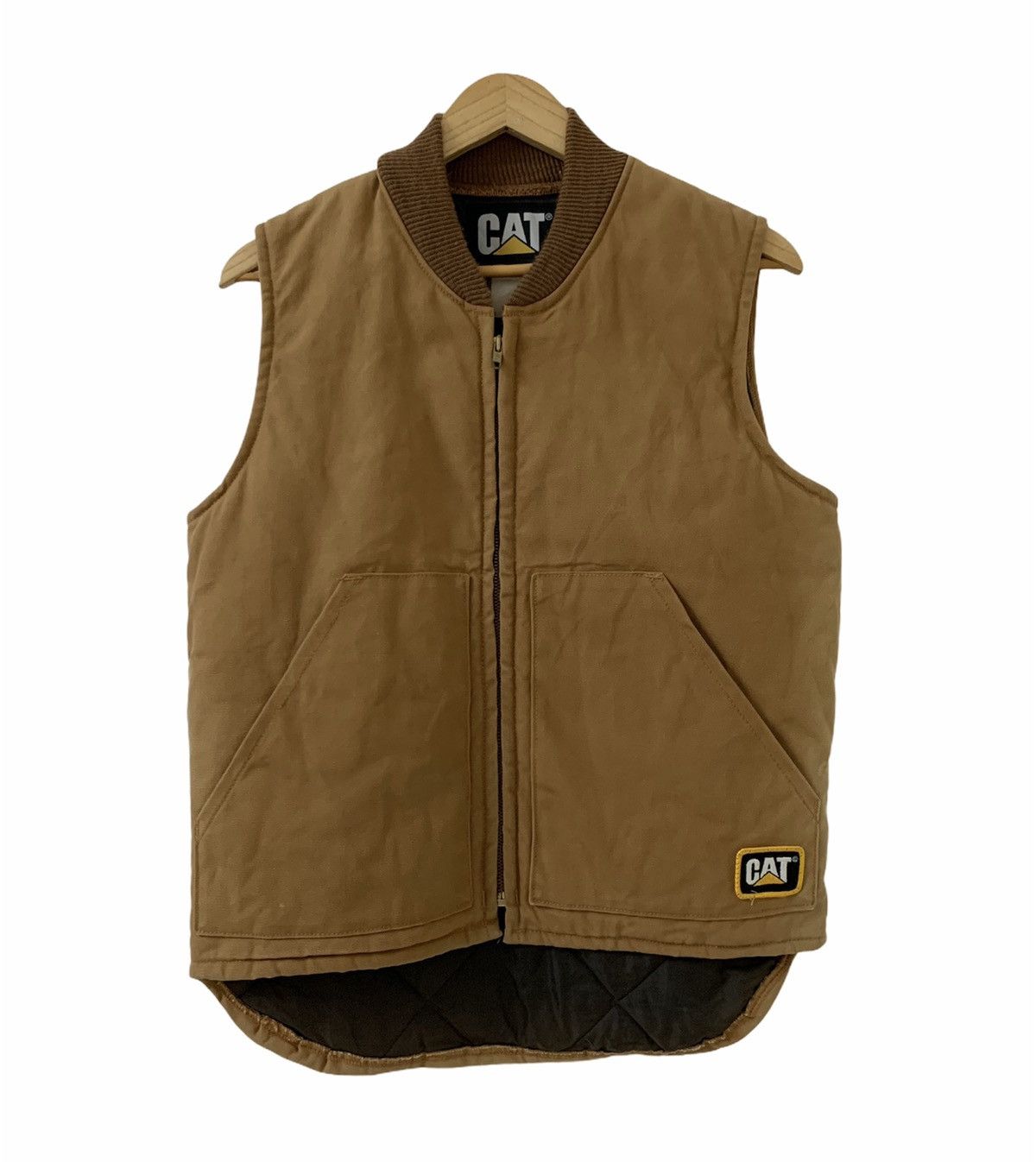 Caterpillar 90s CAT Duck Canvas Zipper Vest Size US S / EU 44-46 / 1 - 1 Thumbnail