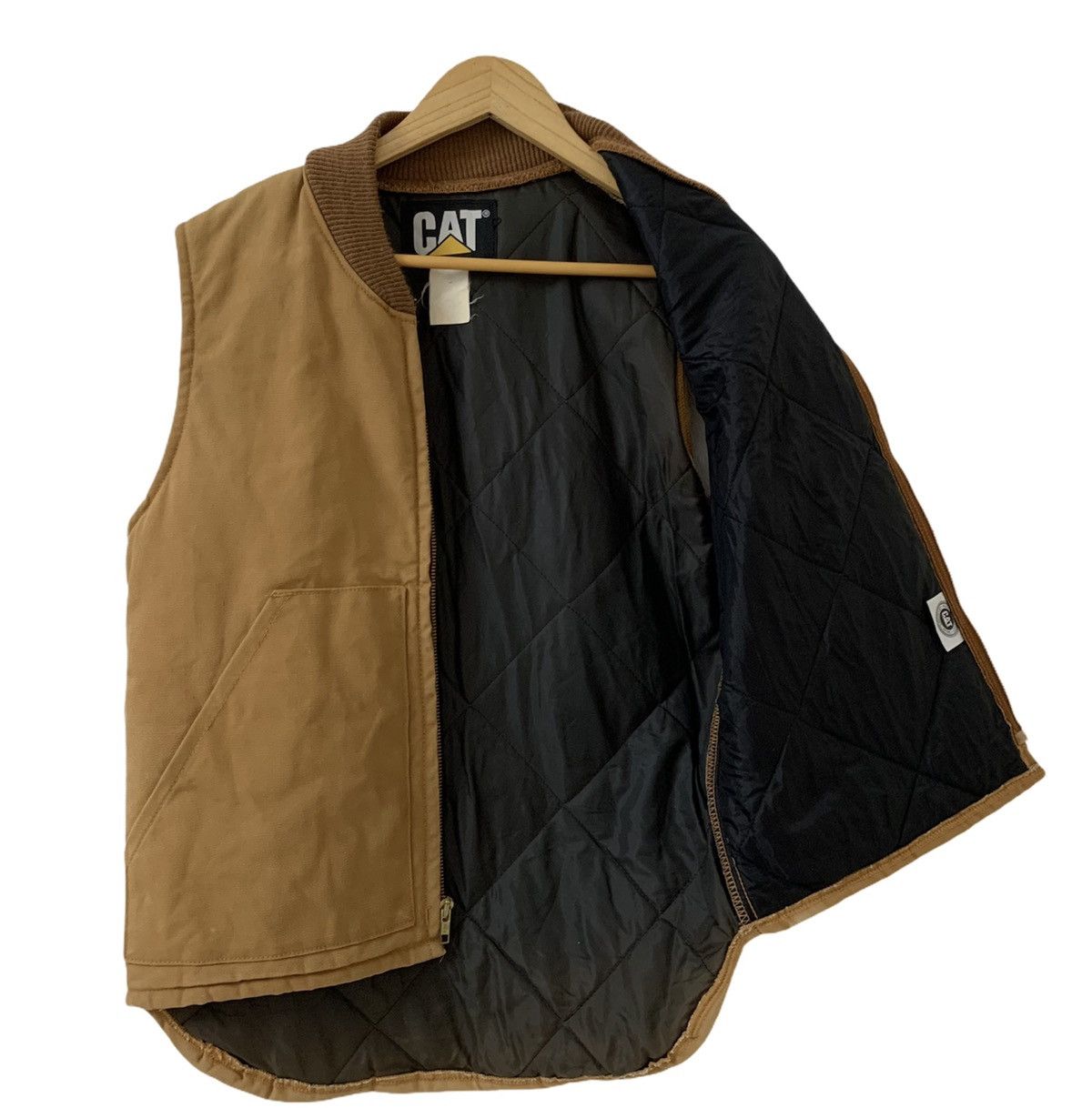 Caterpillar 90s CAT Duck Canvas Zipper Vest Size US S / EU 44-46 / 1 - 2 Thumbnail