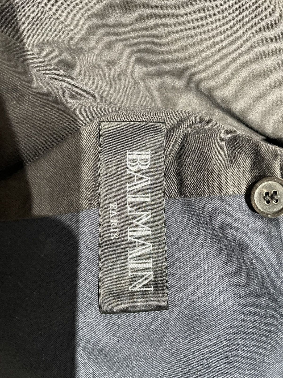 Balmain Balmain Navy Cotton Velvet Military Shawl (Size 52) Size 52R - 7 Thumbnail