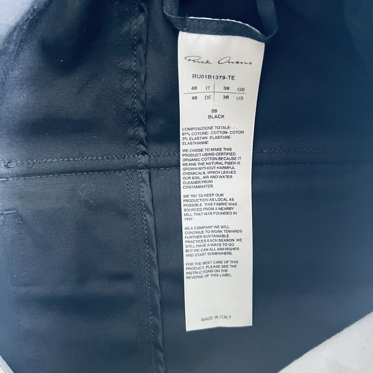 Rick Owens Rick Owens, Fogachine SS2022 Cargo Long, Black, EU 48 Size US 34 / EU 50 - 7 Thumbnail