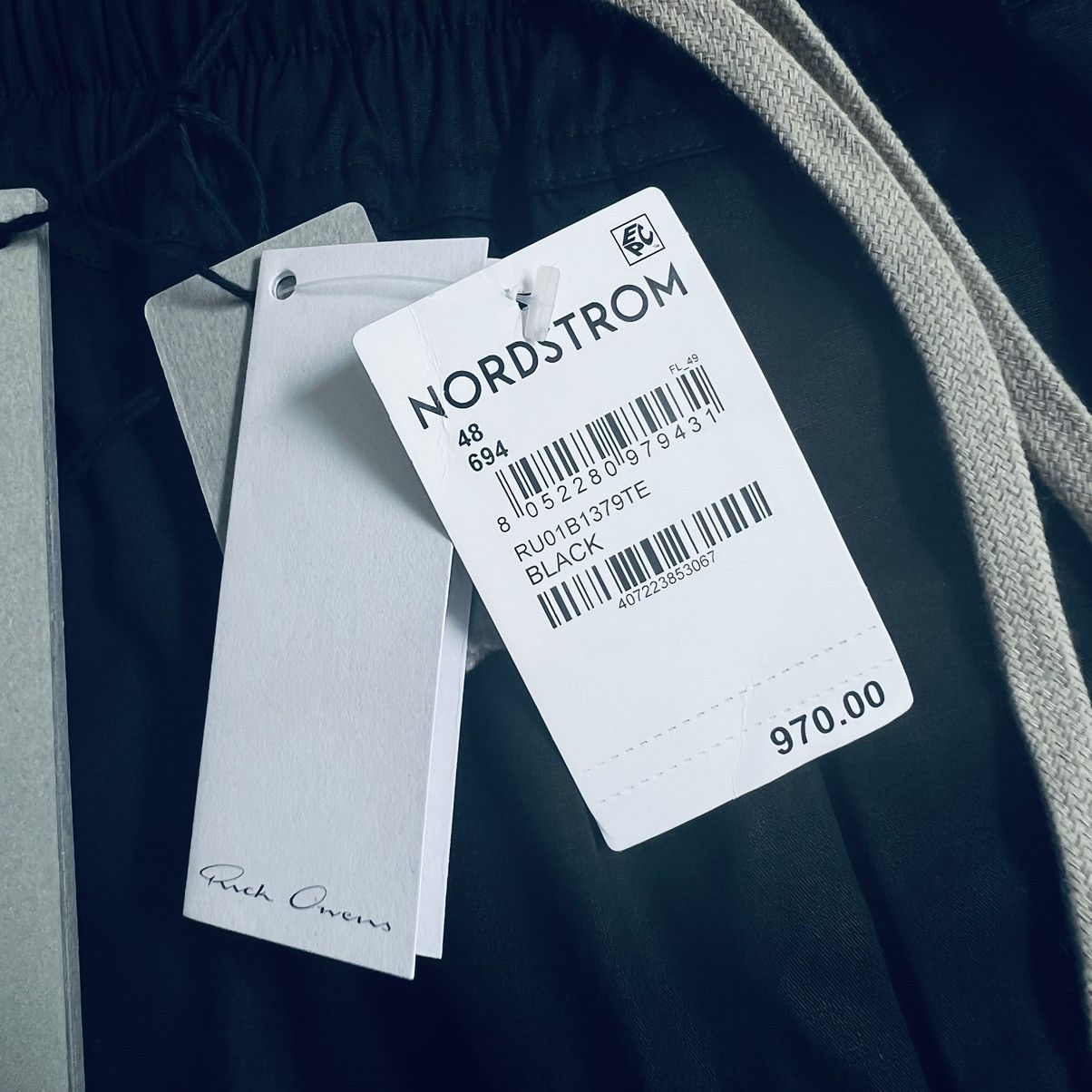 Rick Owens Rick Owens, Fogachine SS2022 Cargo Long, Black, EU 48 Size US 34 / EU 50 - 5 Thumbnail