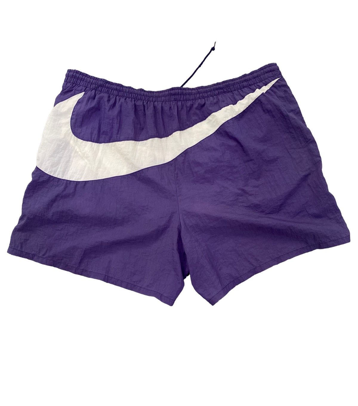 Rare NIKE iconic big swoosh logo spell out shorts