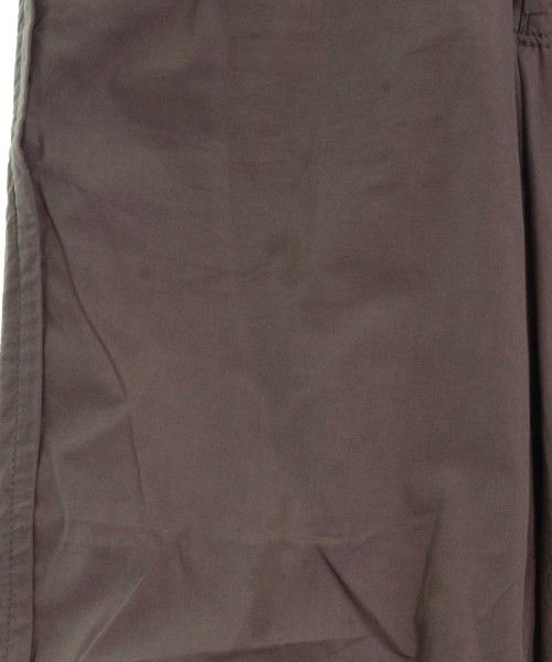 Cropped Pants Beige Plain Cotton Drawcord