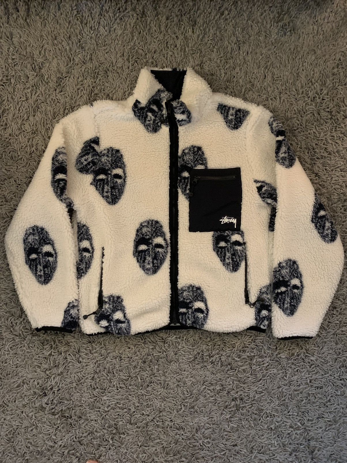 Stussy Stüssy- Mask Jacquard Sherpa Fleece | Grailed