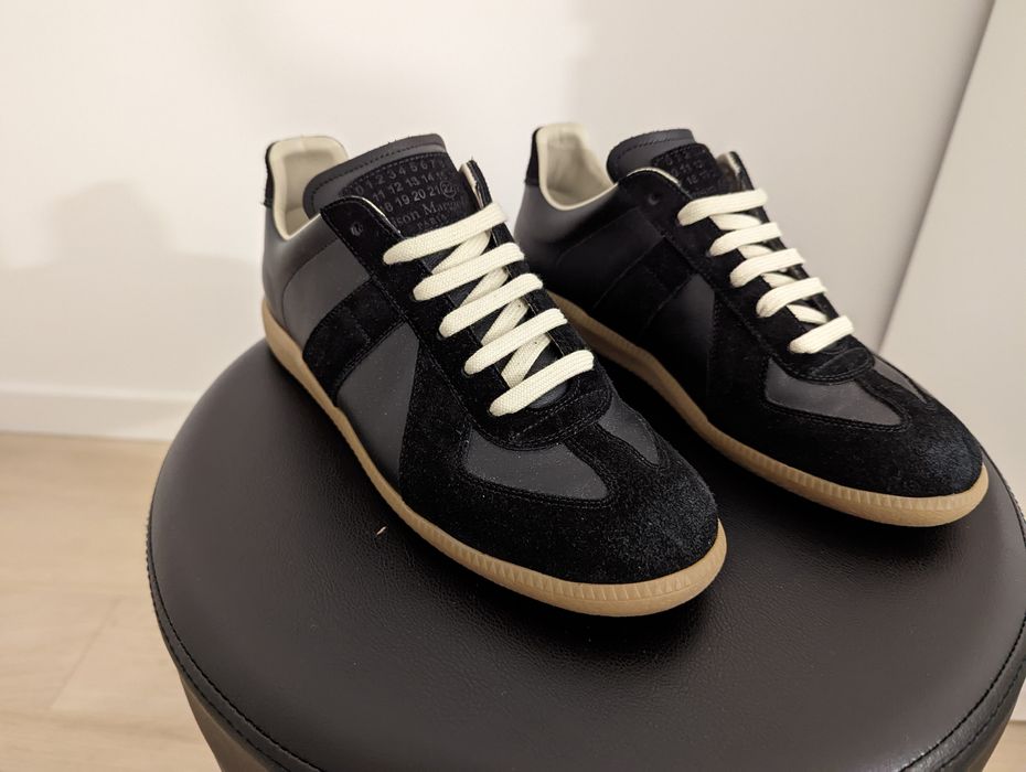 Maison Margiela Black Replica GAT Sneakers | Grailed