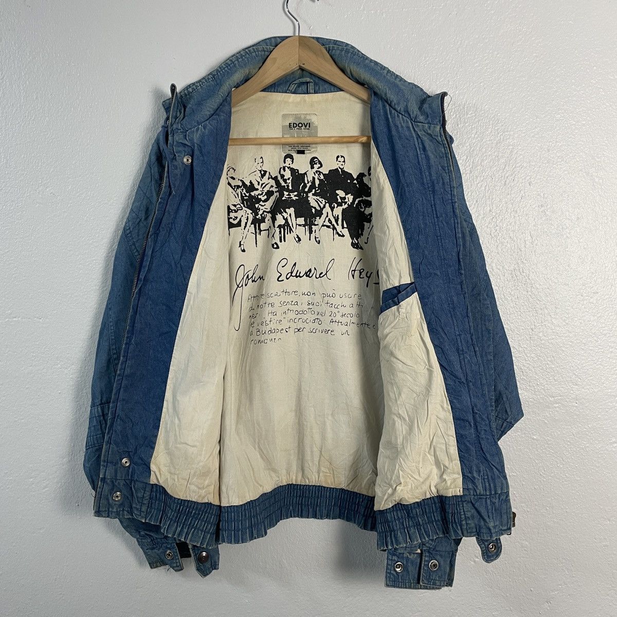 Japanese Brand Vintage Edovi John Edward Biker Jacket Size US XXL / EU 58 / 5 - 1 Thumbnail