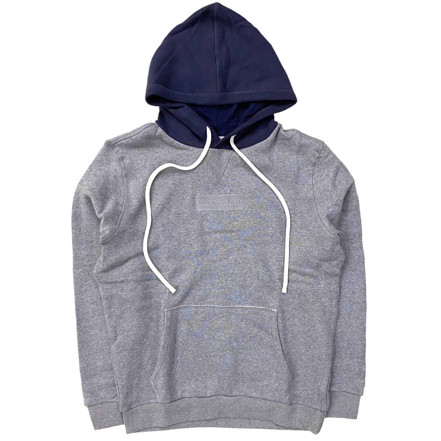 Darc Sport Men's Will Within Box Logo Hoodie - Grey/Navy