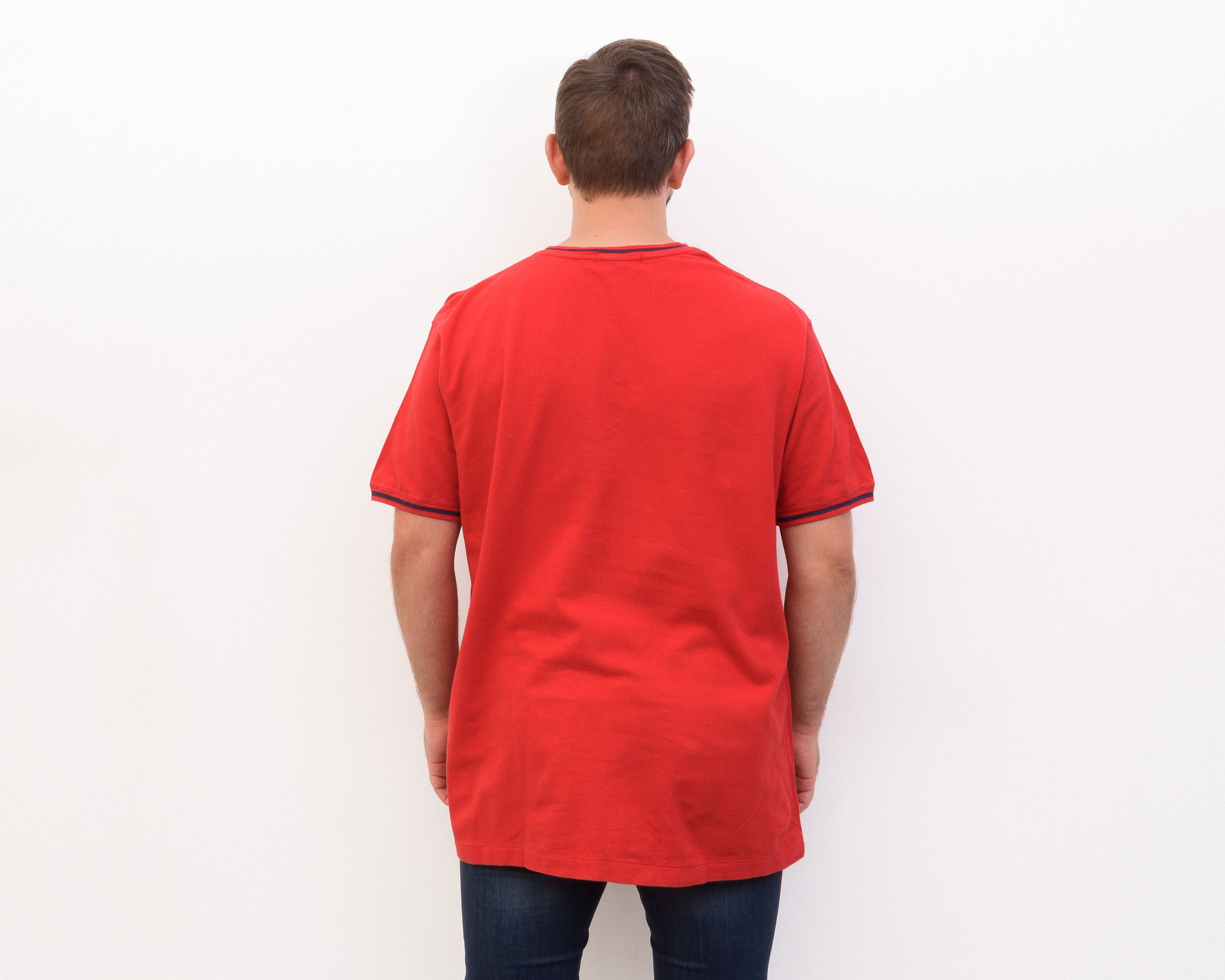Polo Ralph Lauren Vintage Shirt Short Sleeved Tee Top T-shirt Red Retro V Neck Size US XL / EU 56 / 4 - 6 Thumbnail