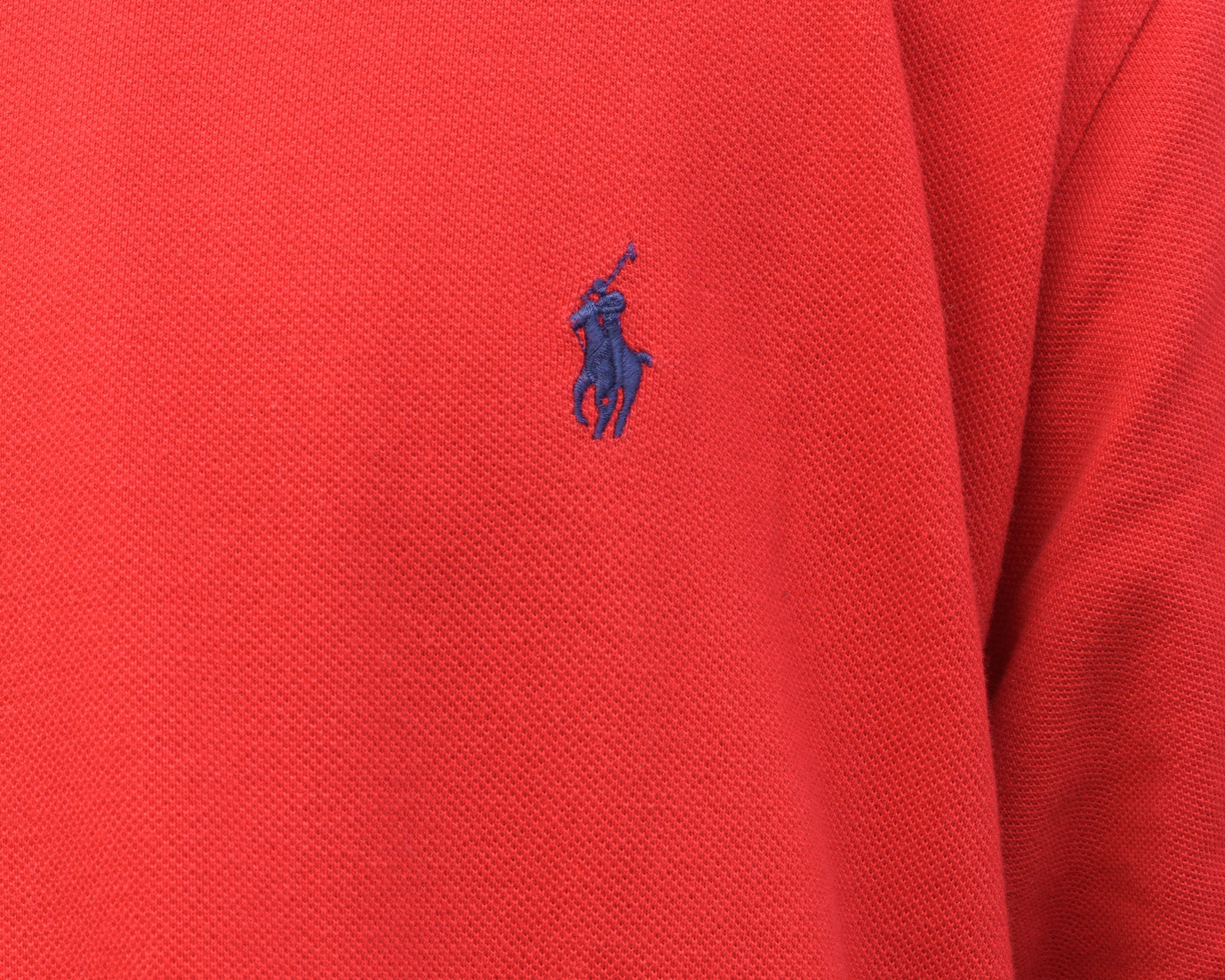 Polo Ralph Lauren Vintage Shirt Short Sleeved Tee Top T-shirt Red Retro V Neck Size US XL / EU 56 / 4 - 5 Thumbnail