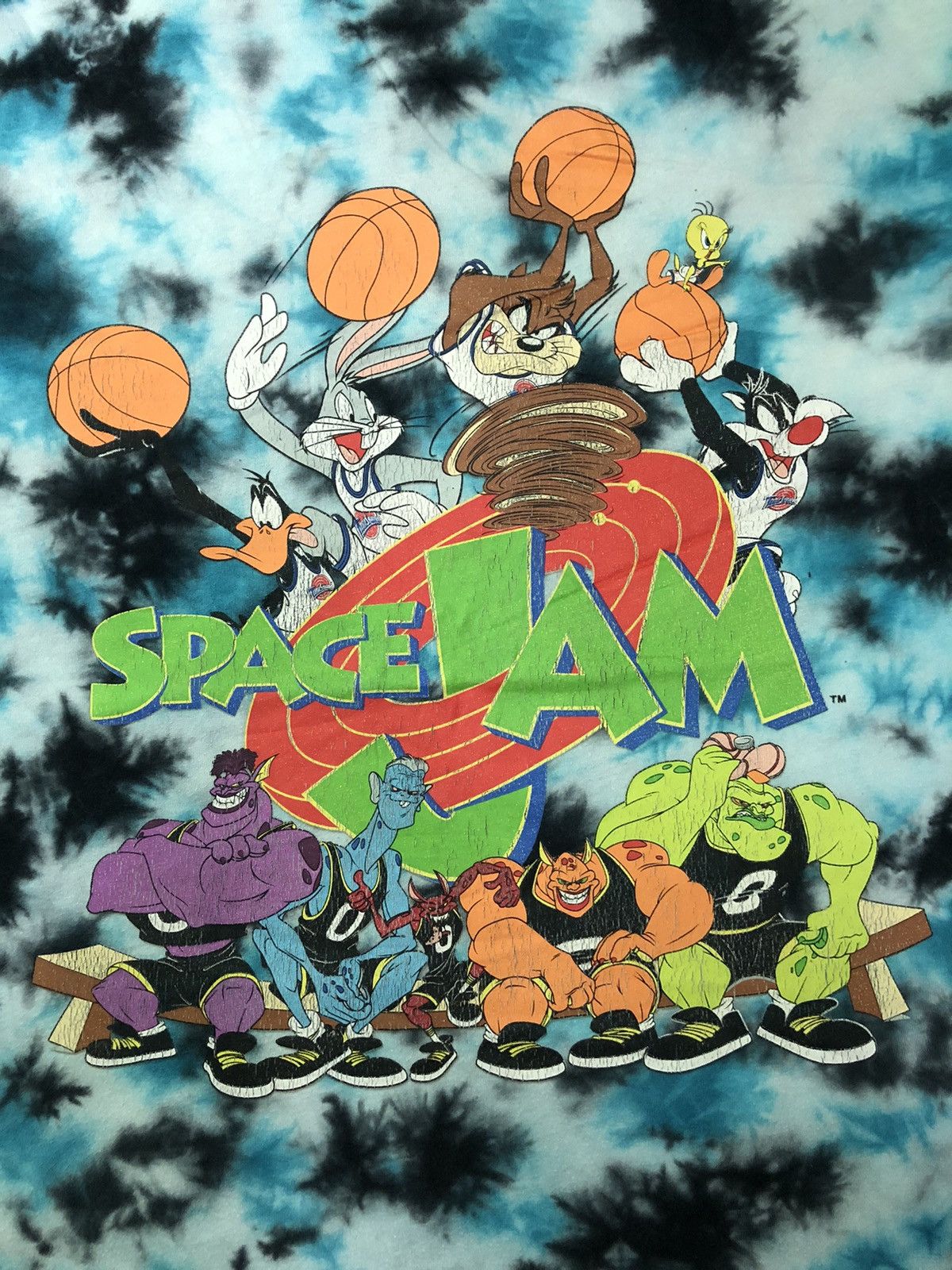 Cartoon Network Tye dye looney tunes space jam NBA movie characters Size US L / EU 52-54 / 3 - 3 Thumbnail