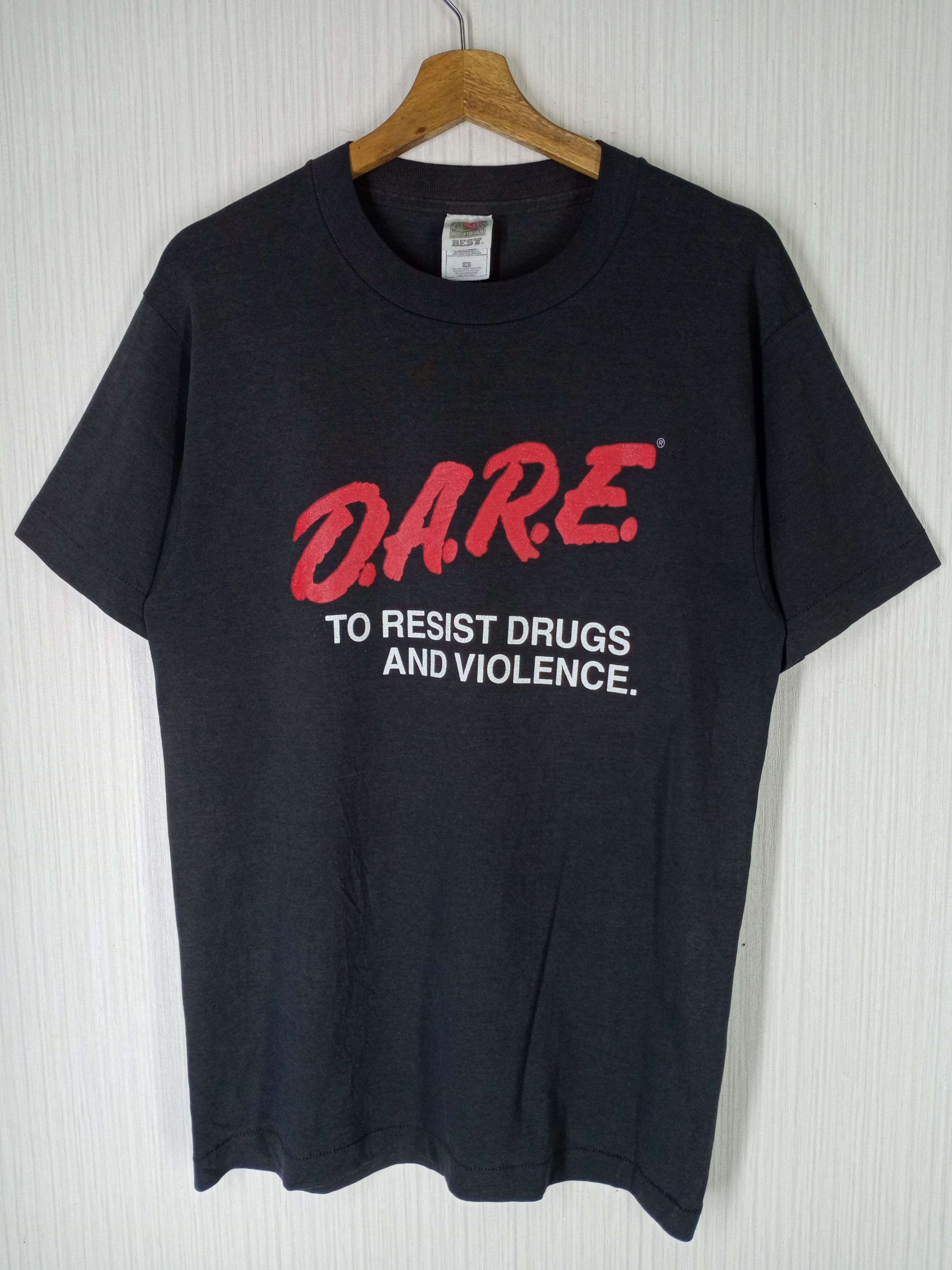 D.A.R.E Rare Vintage 90s D.A.R.E Tshirt Size US M / EU 48-50 / 2 - 1 Thumbnail