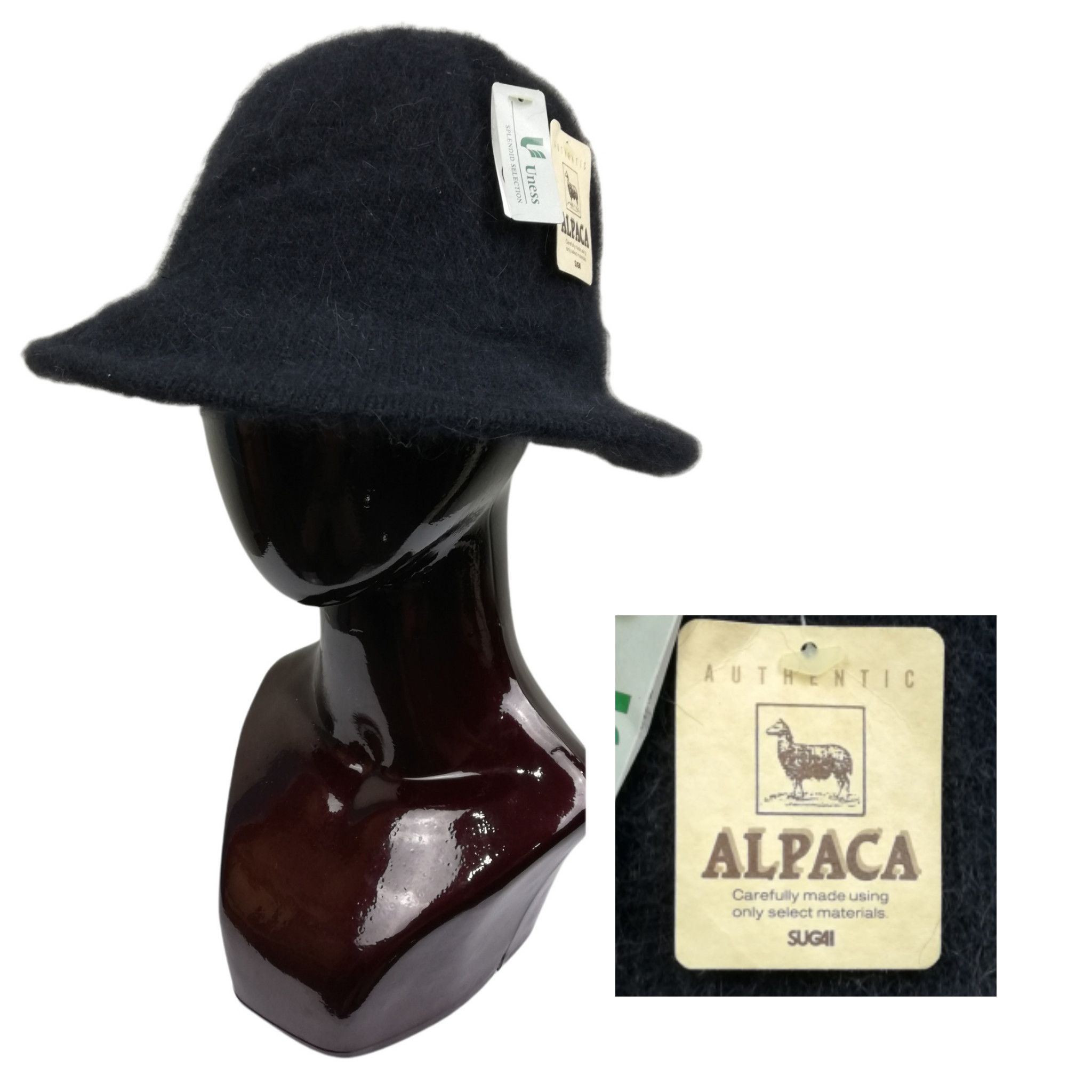 Handmade 🔥SUGAI ALPACA Furgora Genuine Angora Rabbit Fur Bucket Hat Size ONE SIZE - 1 Thumbnail