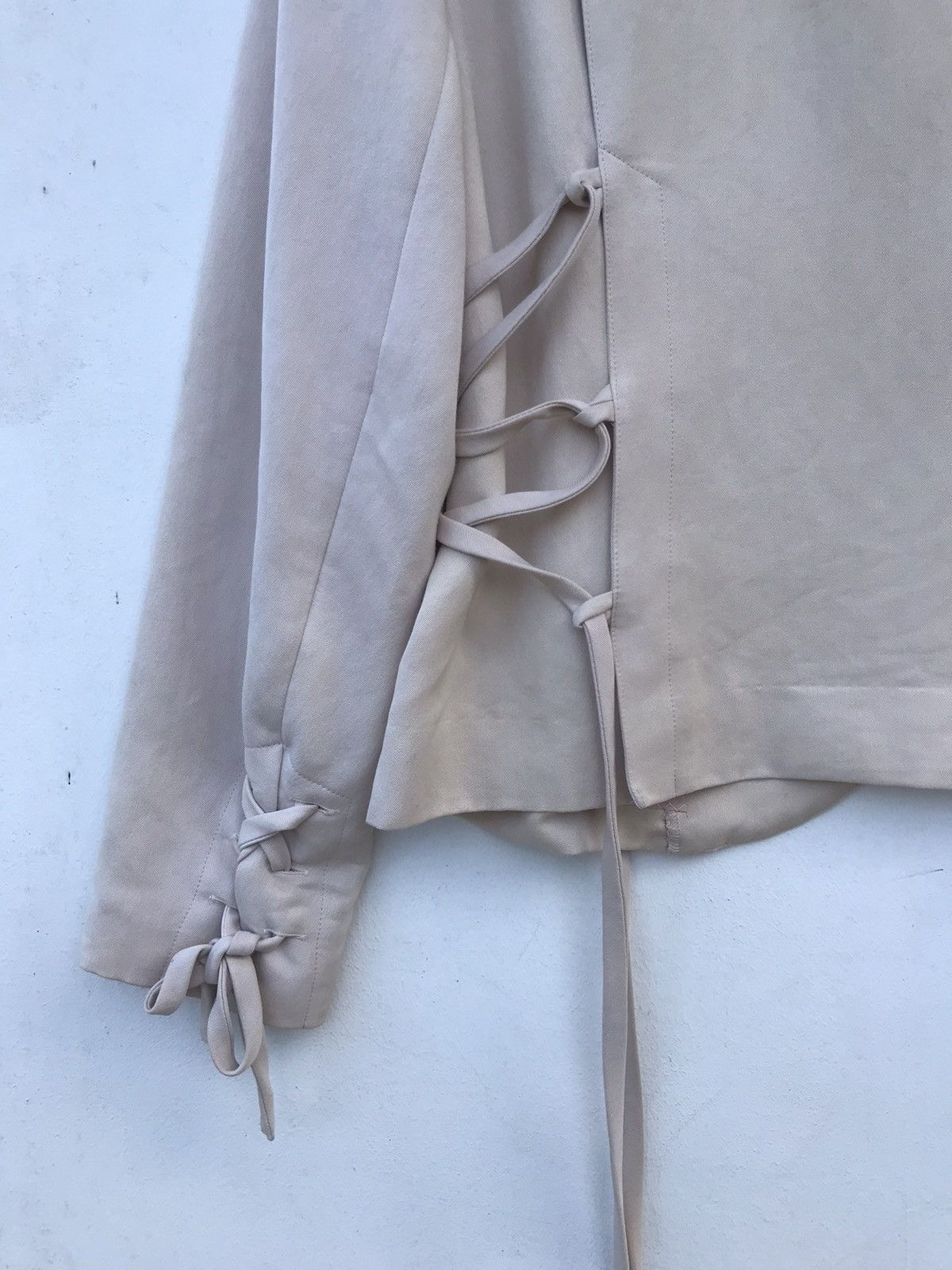 Issey Miyake Vintage I.S. Issey Miyake Cropped Lace-Up Corset Jacket Size S / US 4 / IT 40 - 5 Thumbnail