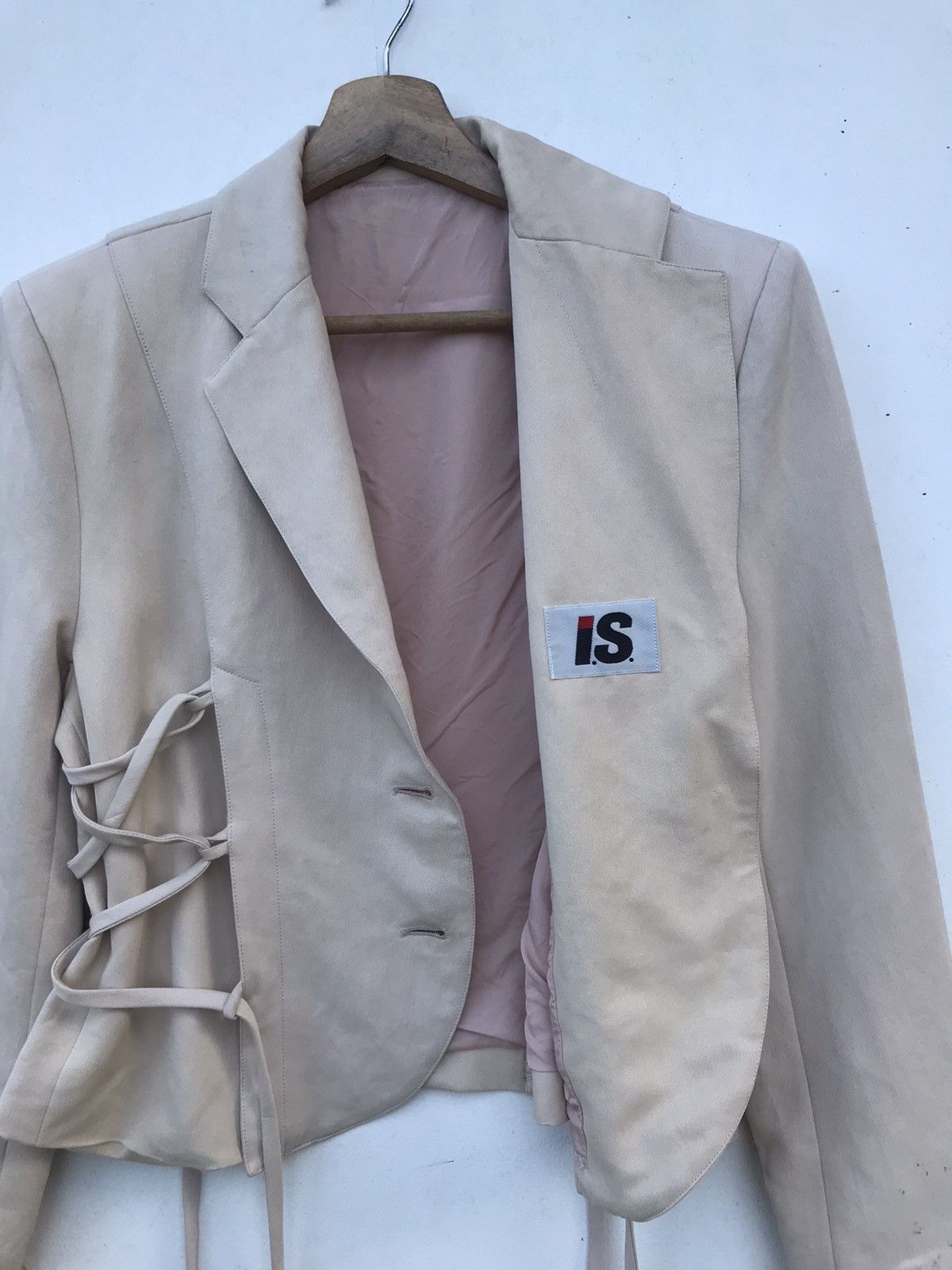 Issey Miyake Vintage I.S. Issey Miyake Cropped Lace-Up Corset Jacket Size S / US 4 / IT 40 - 4 Thumbnail