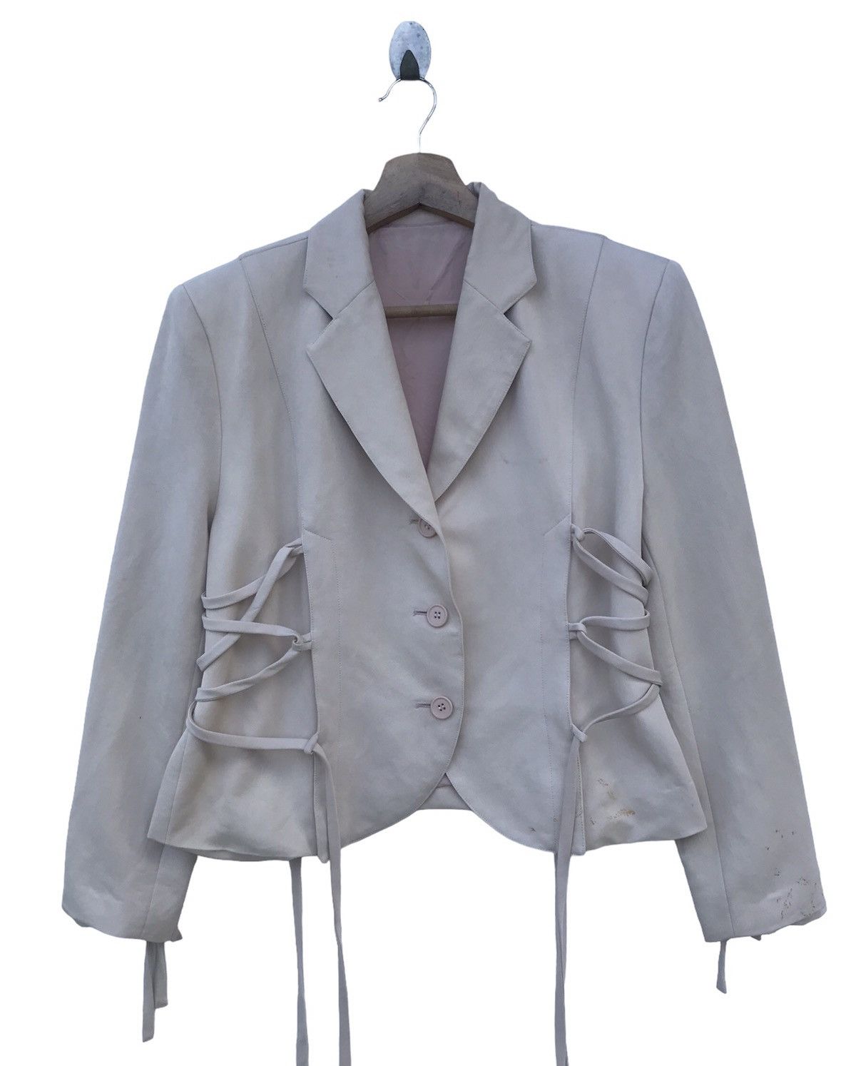 Issey Miyake Vintage I.S. Issey Miyake Cropped Lace-Up Corset Jacket Size S / US 4 / IT 40 - 1 Thumbnail