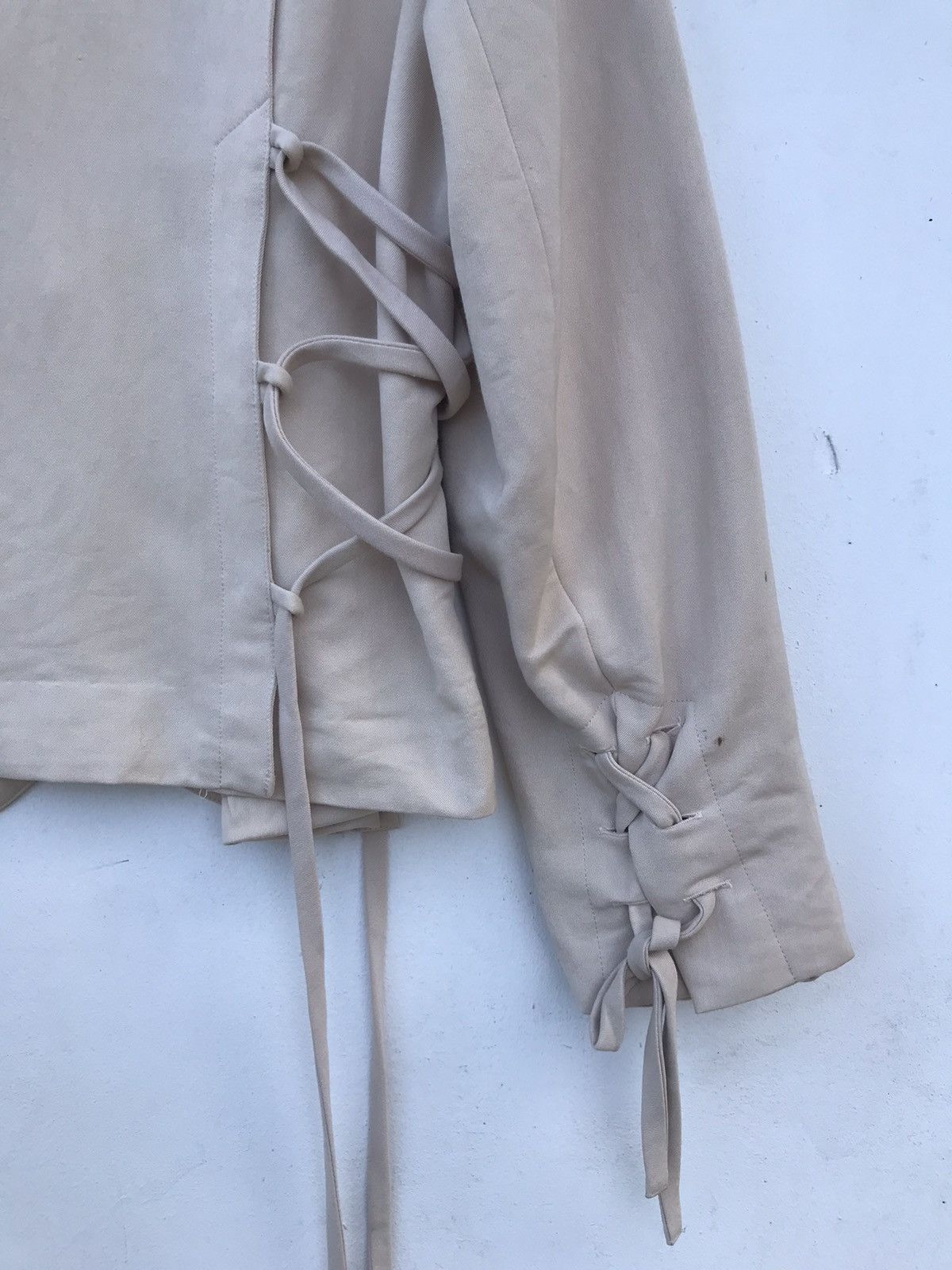 Issey Miyake Vintage I.S. Issey Miyake Cropped Lace-Up Corset Jacket Size S / US 4 / IT 40 - 6 Thumbnail