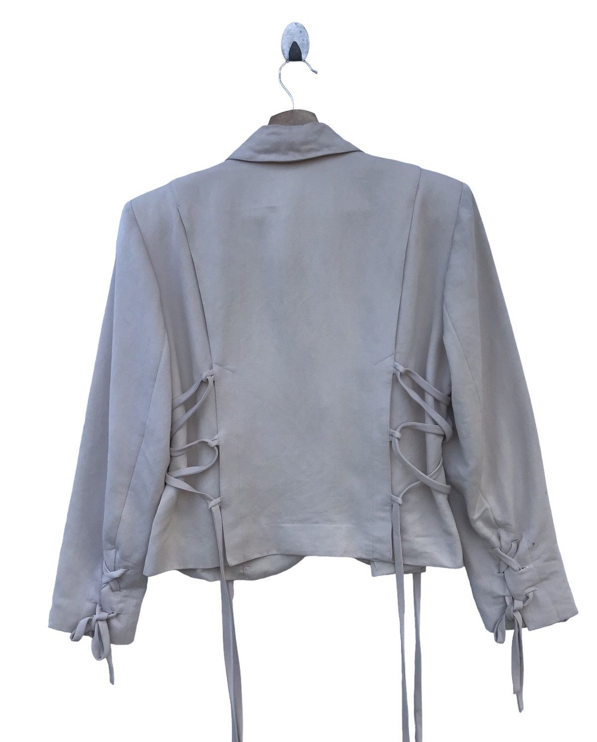 Issey Miyake Vintage I.S. Issey Miyake Cropped Lace-Up Corset Jacket Size S / US 4 / IT 40 - 2 Thumbnail