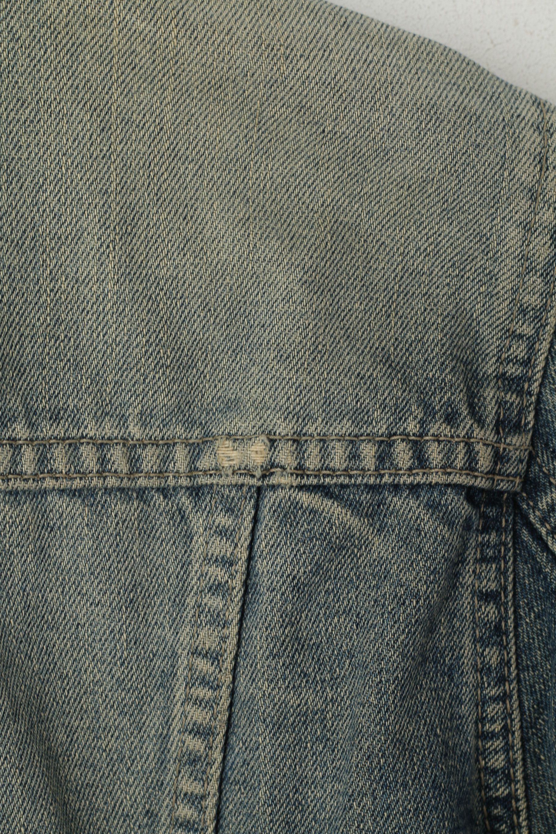 Diesel Diesel Women M (S) Denim Jacket Blue Faded 1633 Size M / US 6-8 / IT 42-44 - 6 Thumbnail