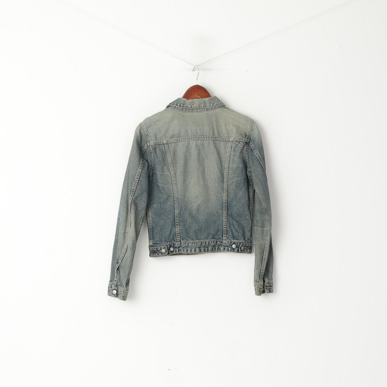Diesel Diesel Women M (S) Denim Jacket Blue Faded 1633 Size M / US 6-8 / IT 42-44 - 9 Thumbnail