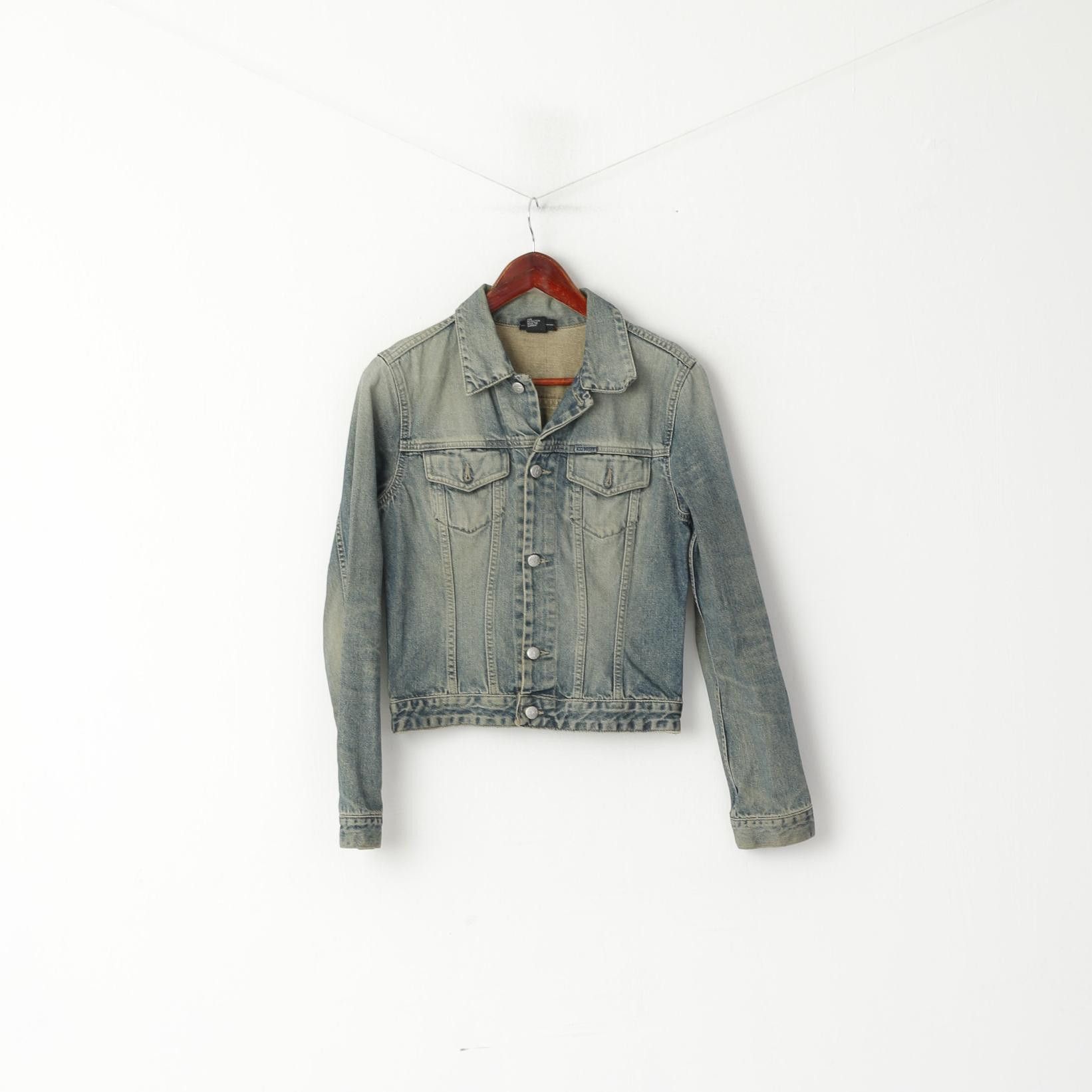 Diesel Diesel Women M (S) Denim Jacket Blue Faded 1633 Size M / US 6-8 / IT 42-44 - 2 Thumbnail