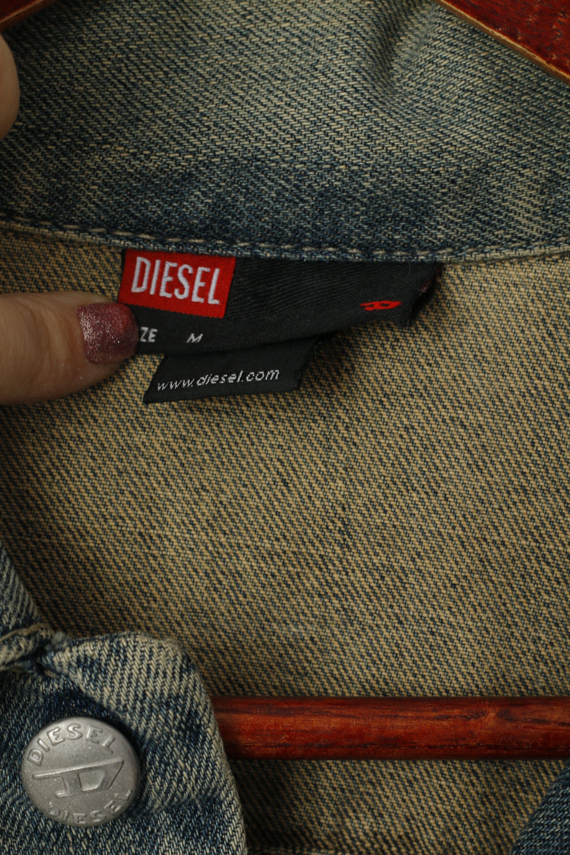 Diesel Diesel Women M (S) Denim Jacket Blue Faded 1633 Size M / US 6-8 / IT 42-44 - 4 Thumbnail