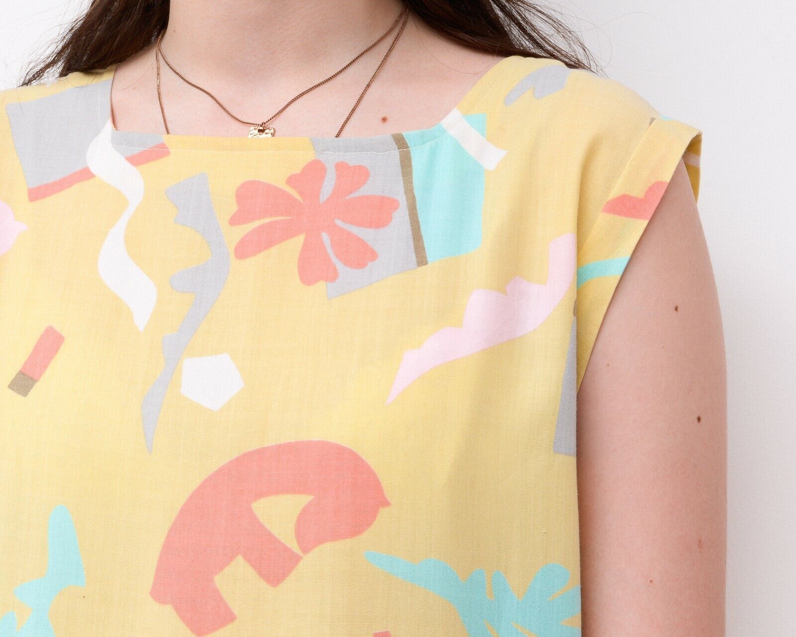 Other × Vintage Women's 90's XL Abstract Print Dress Dress Multi Sleeveless Size XL / US 12-14 / IT 48-50 - 4 Thumbnail