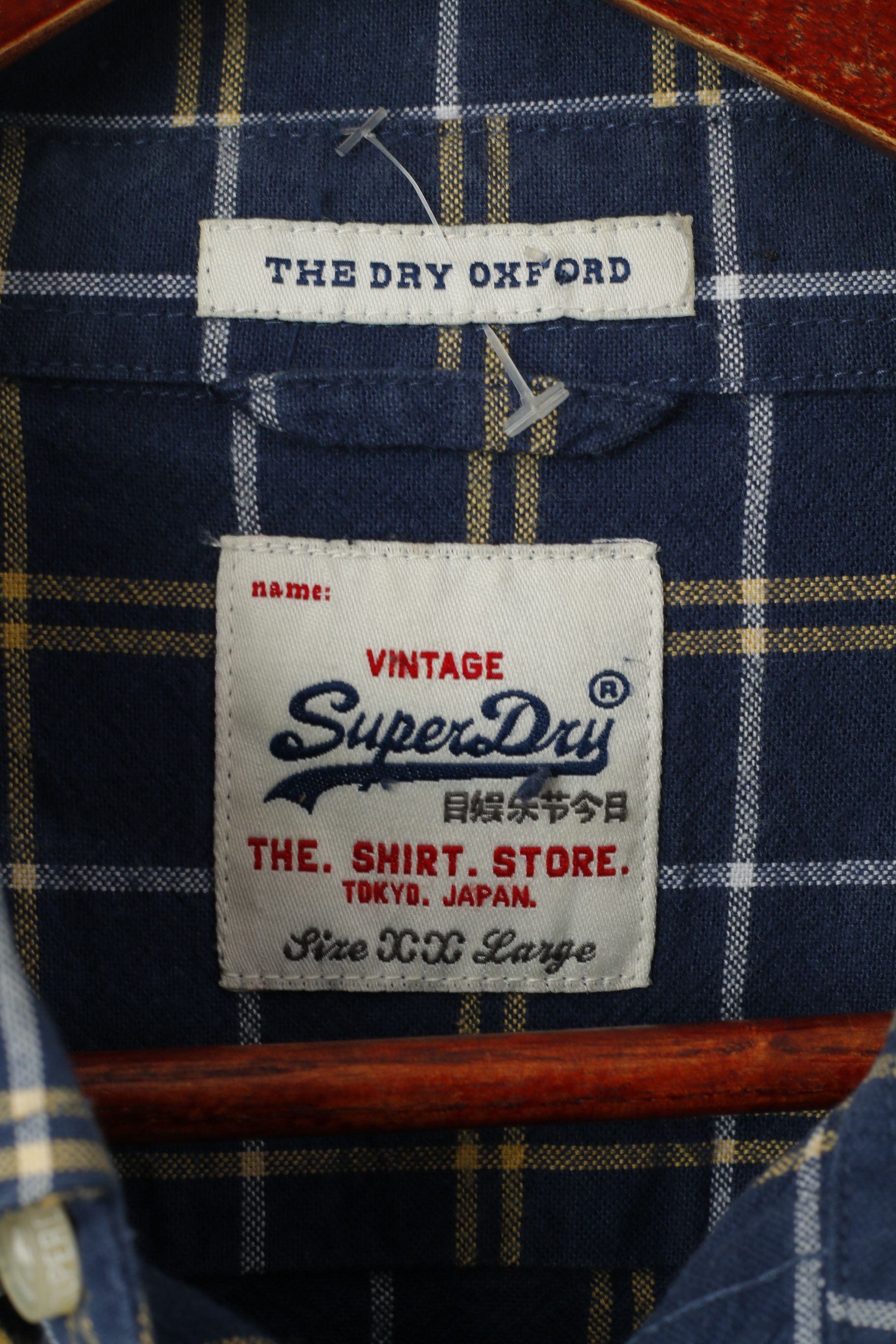Superdry Superdry Men XXL (XL) Casual Shirt Navy Check Top 6301 Size US XXL / EU 58 / 5 - 6 Thumbnail
