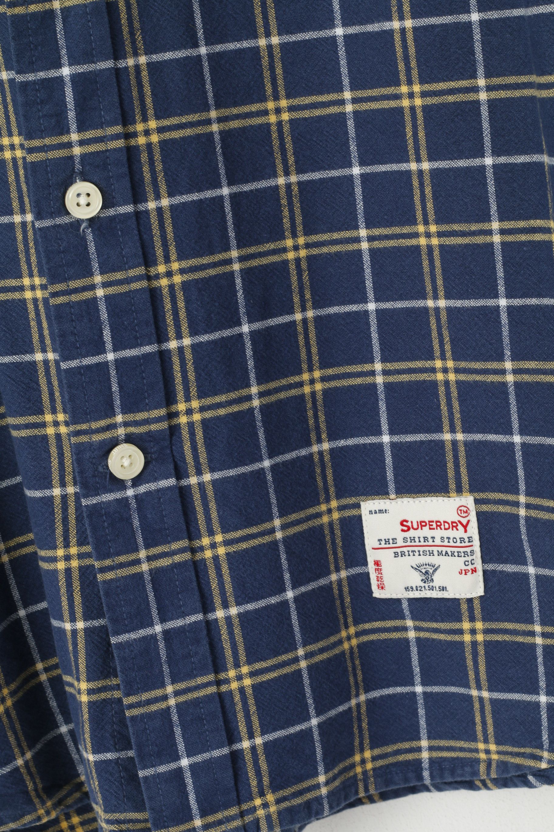 Superdry Superdry Men XXL (XL) Casual Shirt Navy Check Top 6301 Size US XXL / EU 58 / 5 - 5 Thumbnail